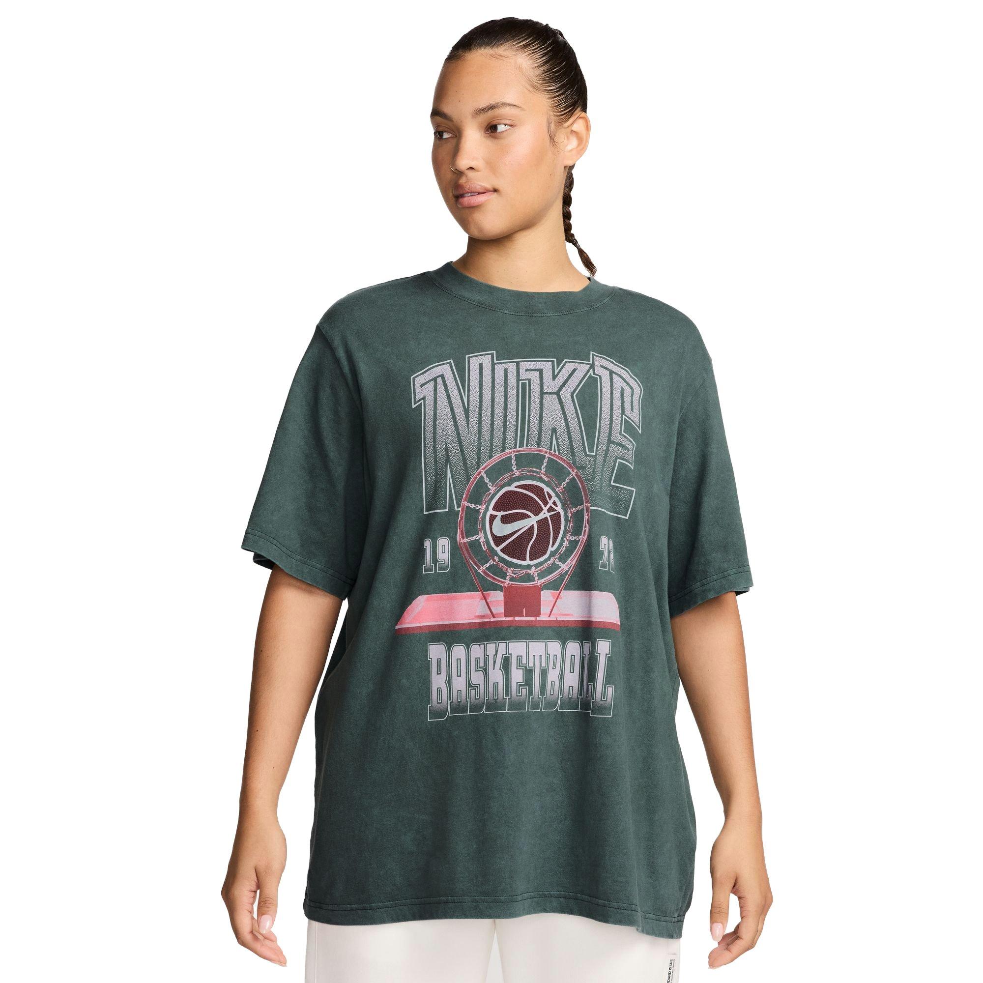 Nike Women's Short-Sleeve Basketball Tee - GREEN Thumbnail View 1