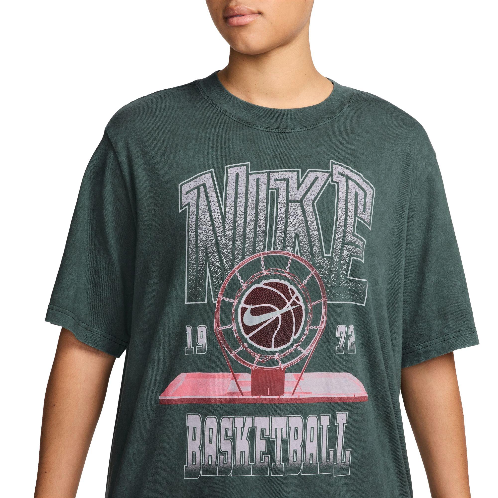 Nike Women's Short-Sleeve Basketball Tee - GREEN Thumbnail View 3