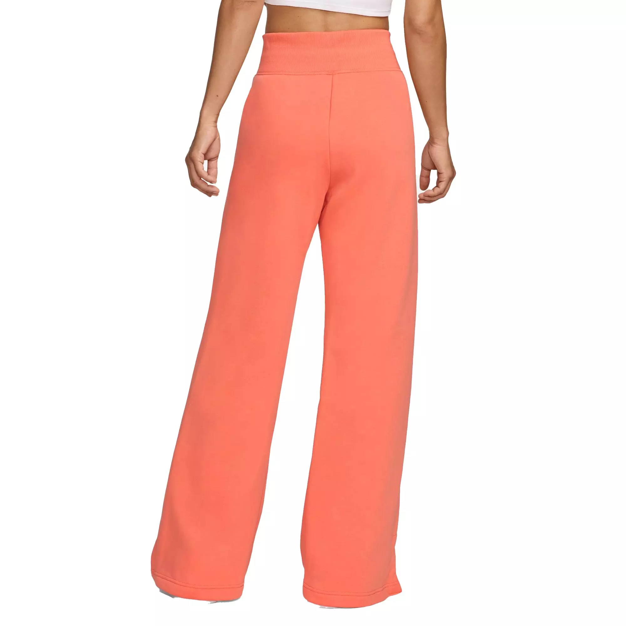Nike Women's Sportswear Phoenix Fleece High-Waisted Wide-Leg Pants - Peach - PEACH