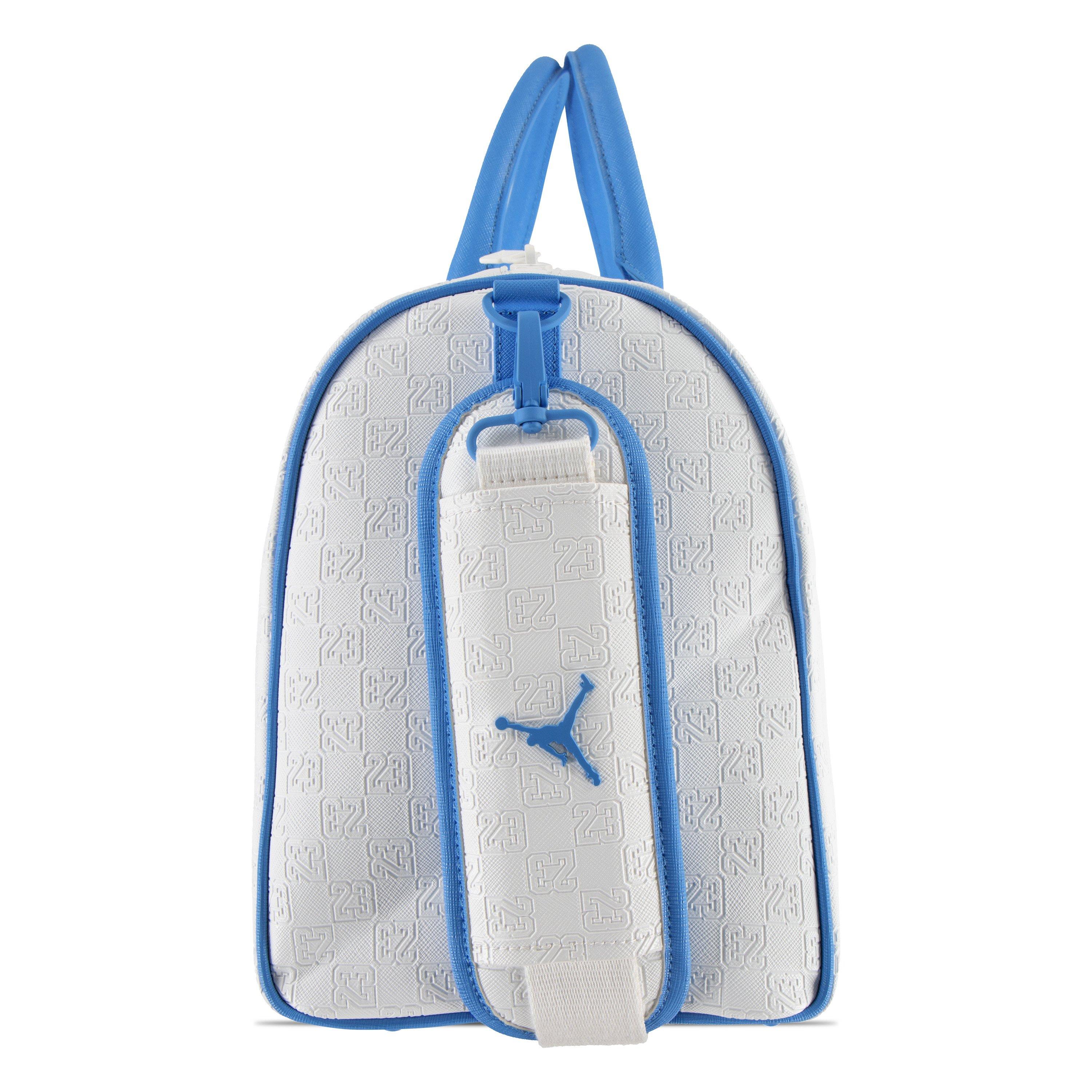 Jordan Monogram Medium Duffle Bag - White/Blue | Hibbett