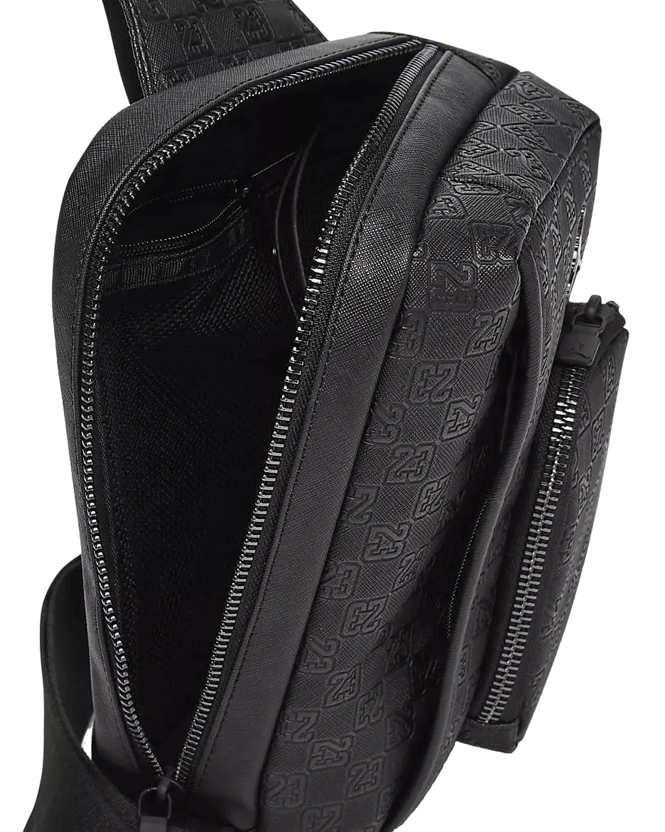 Jordan Monogram Sling Bag - Black - BLACK/GREY