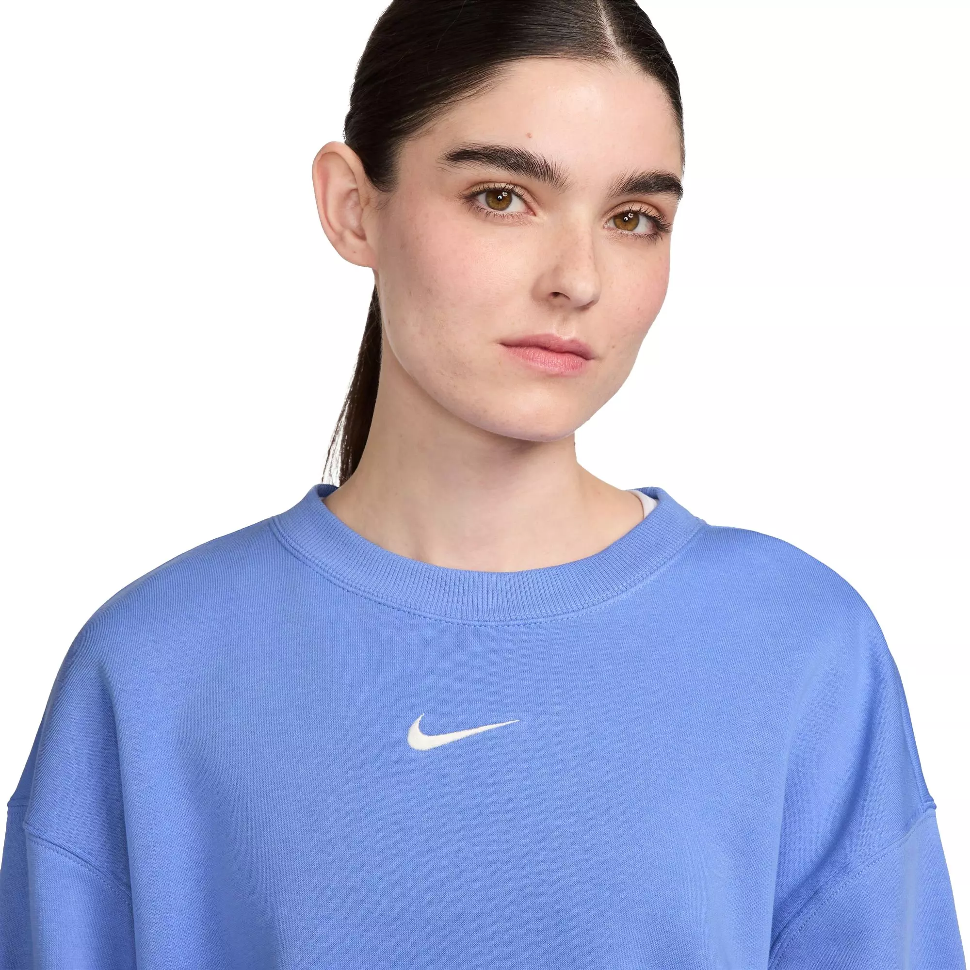 Nike Women's Sportswear Phoenix Fleece Oversized Crewneck Sweatshirt - Blue - BLUE