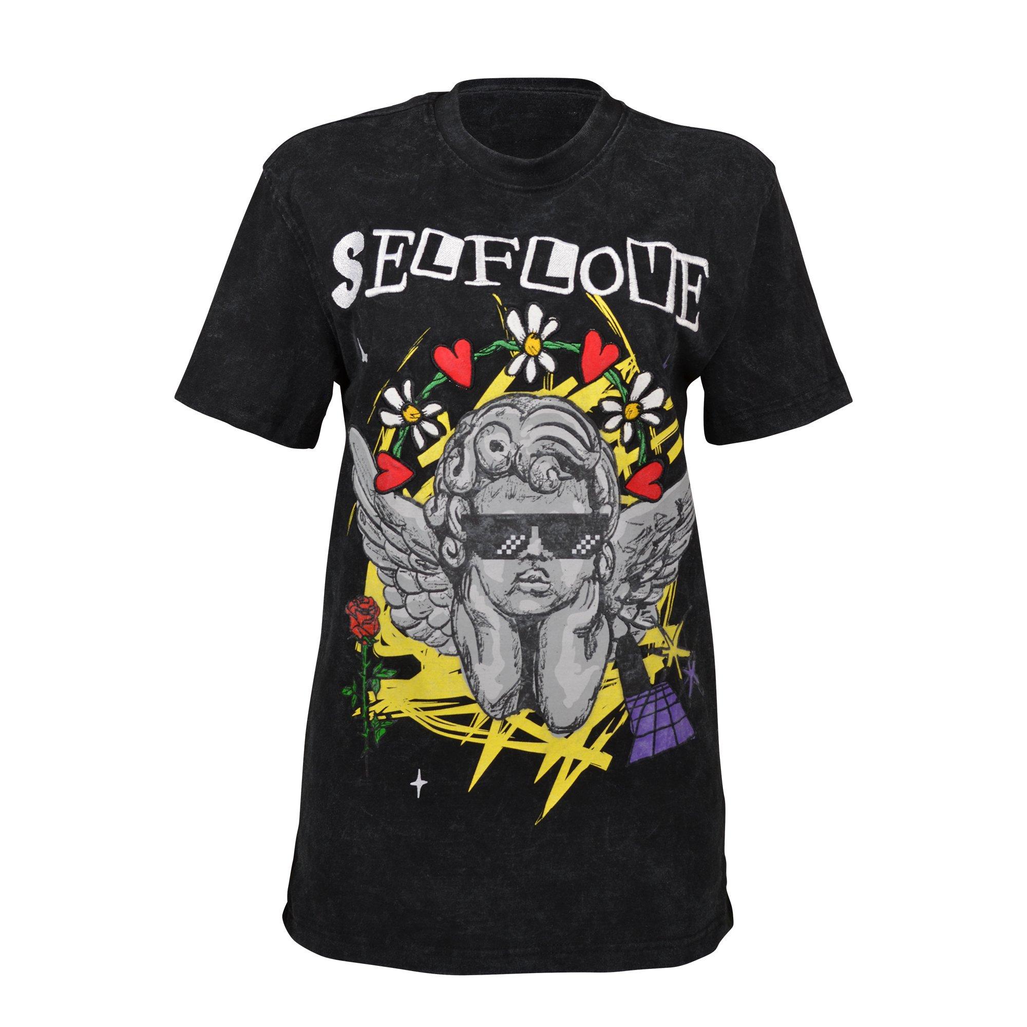 Reason Women's Self Love Graphic Tee - BLACK Thumbnail View 1