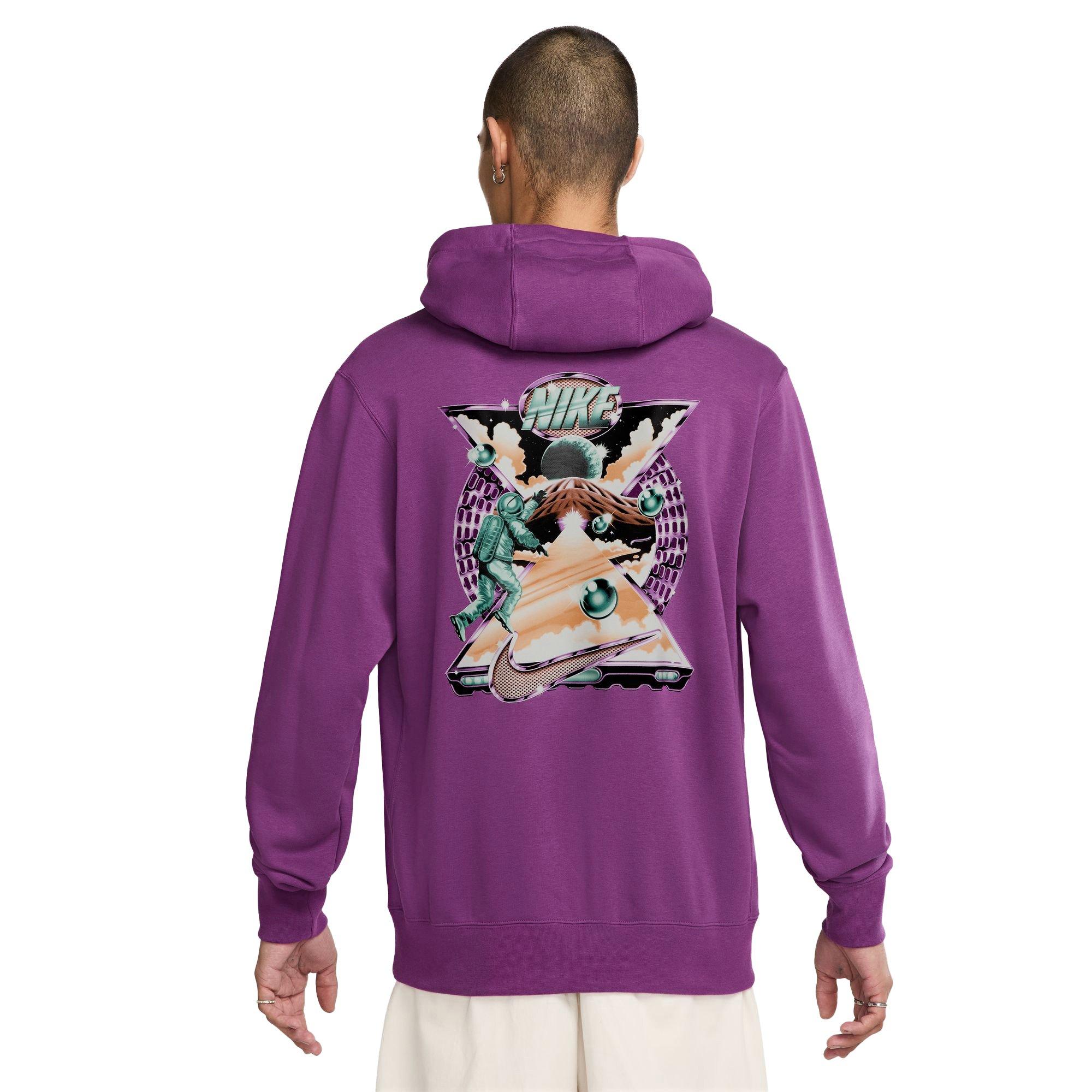 Nike Men's Sportswear Club Hoodie-Purple - PURPLE Thumbnail View 2