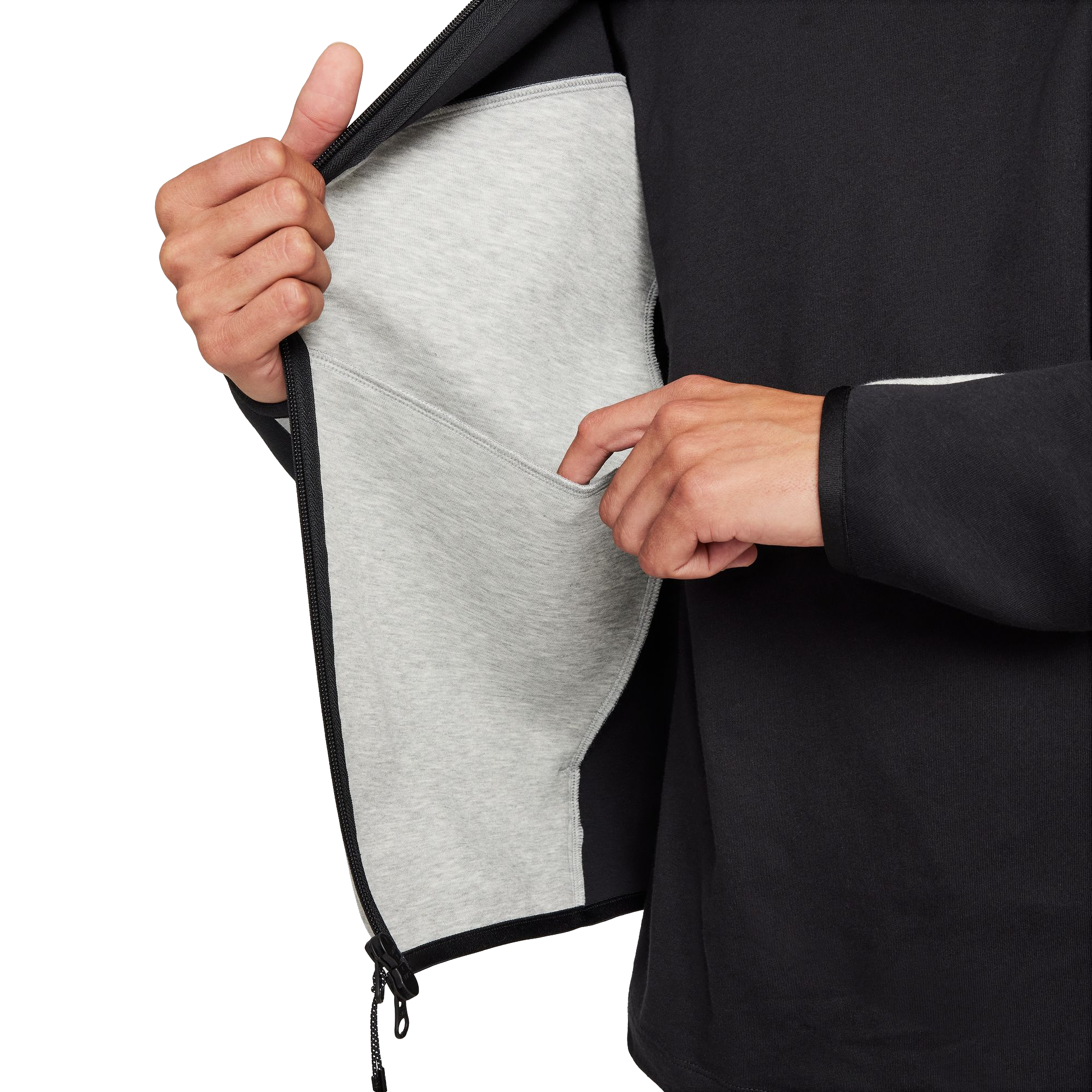 Nike Men's Tech Full-Zip Windrunner Jacket - GREY Thumbnail View 7