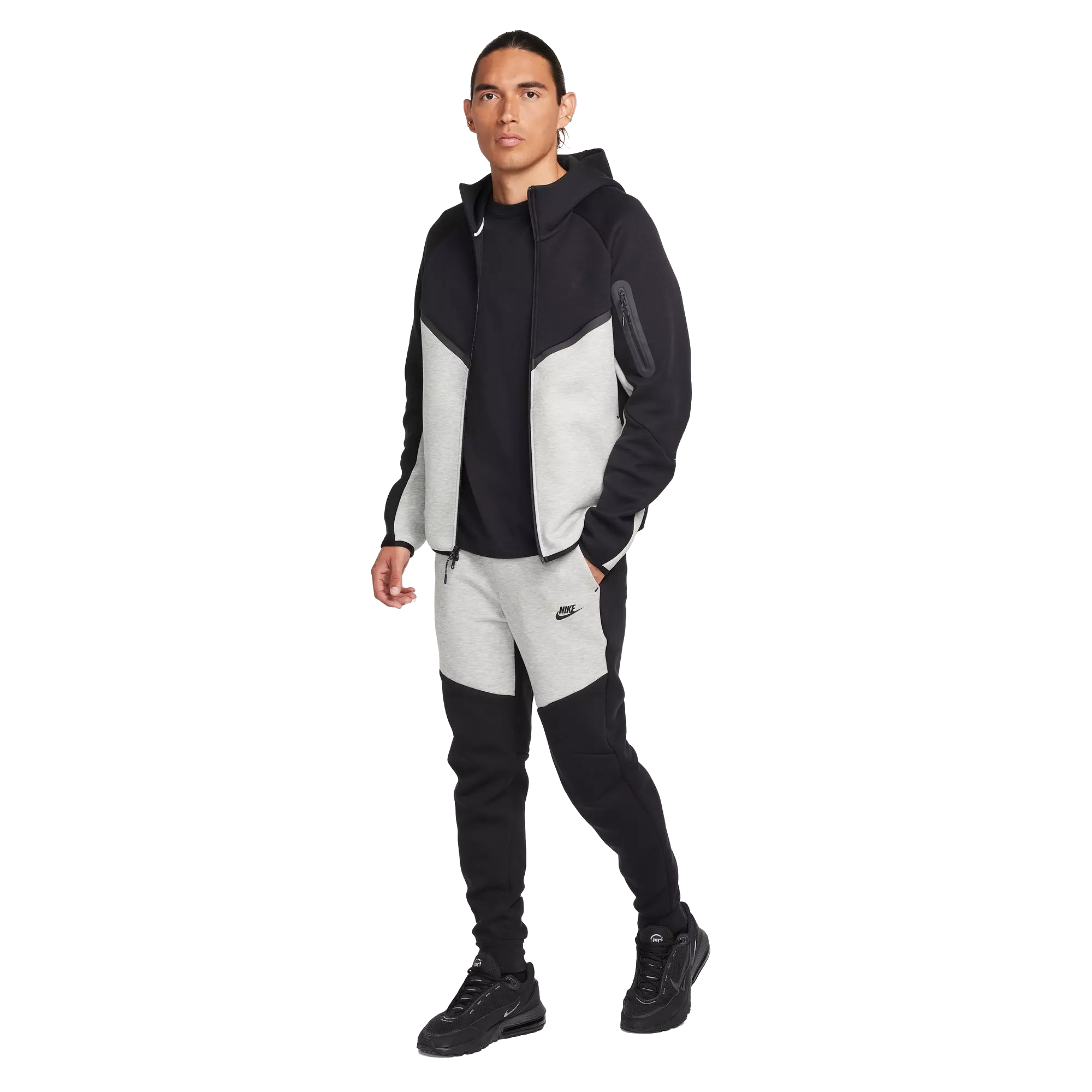 Nike Men's Tech Full-Zip Windrunner Jacket - Grey - GREY