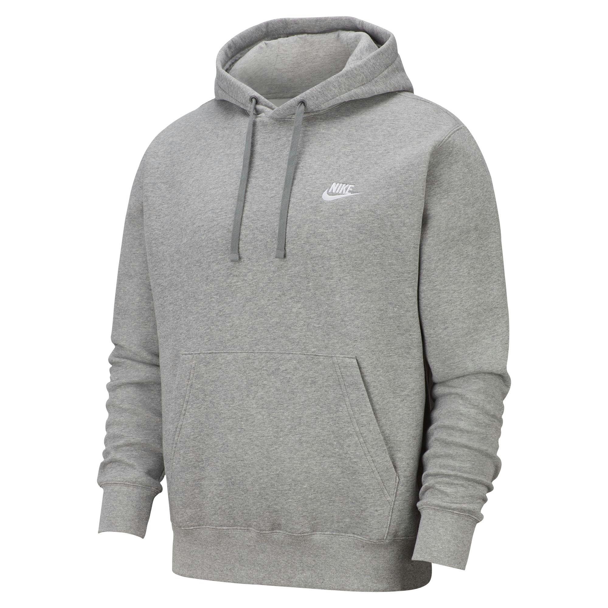 Nike Men's Sportswear Club Fleece Pullover Hoodie-Grey