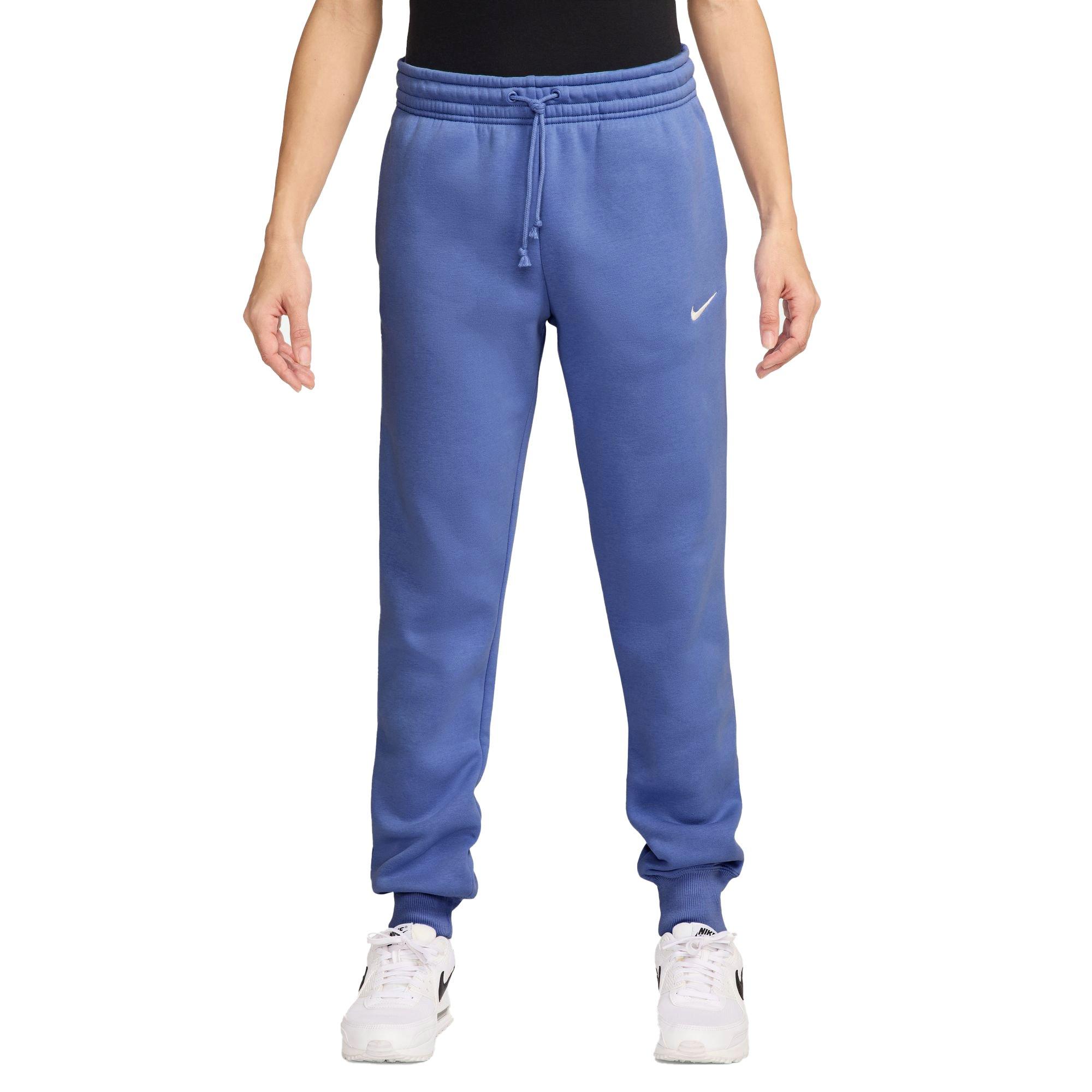 Nike Women's Sportswear Phoenix Fleece Mid-Rise Pants - BLUE