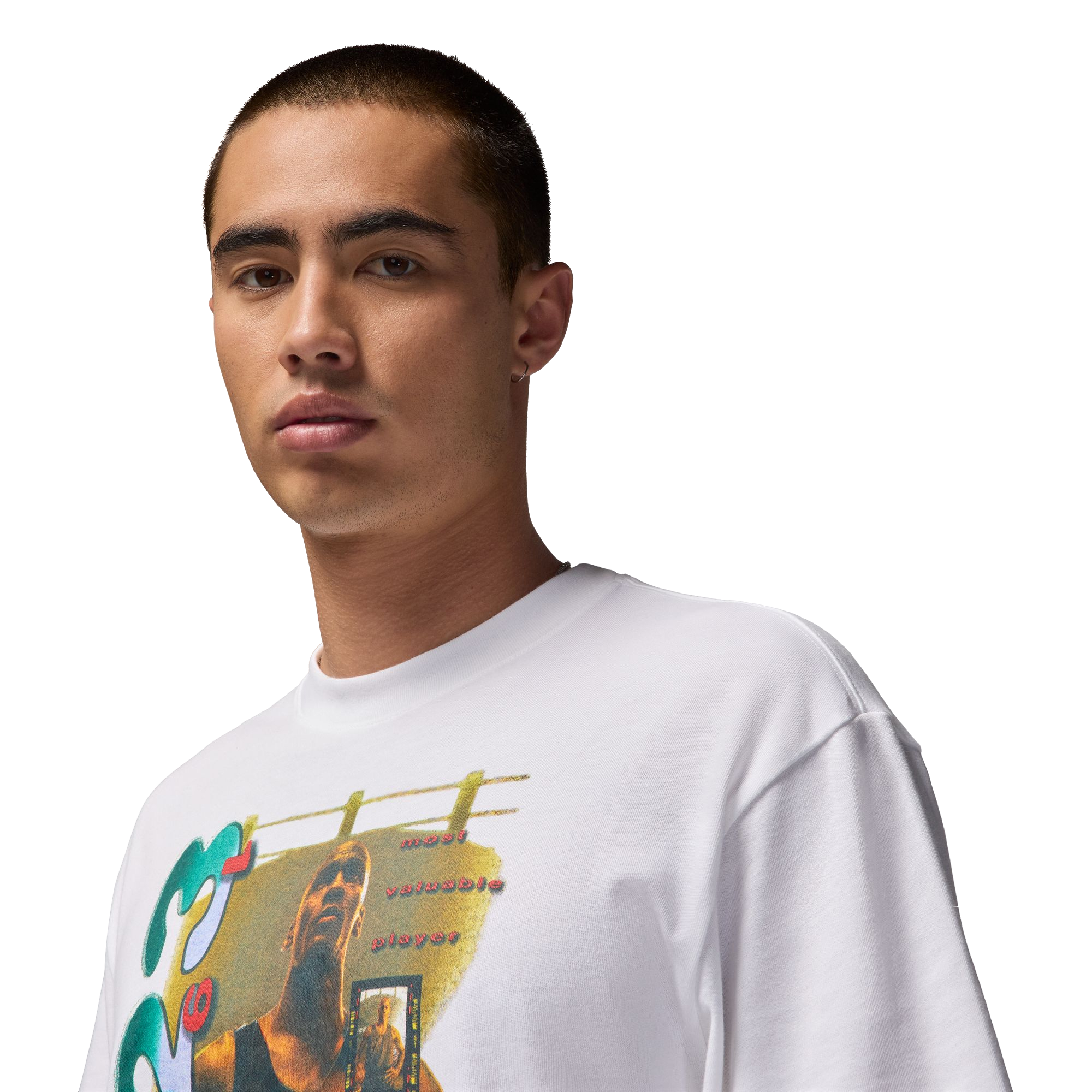 Jordan Men's SST Washed Tee-White - WHITE Thumbnail View 3