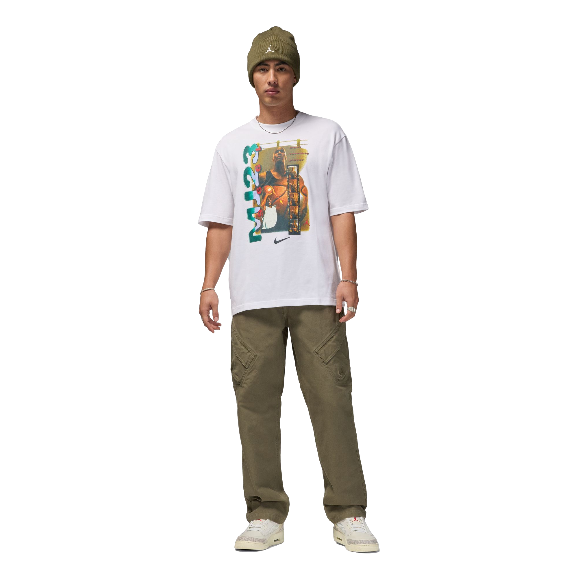 Jordan Men's SST Washed Tee-White - WHITE Thumbnail View 6