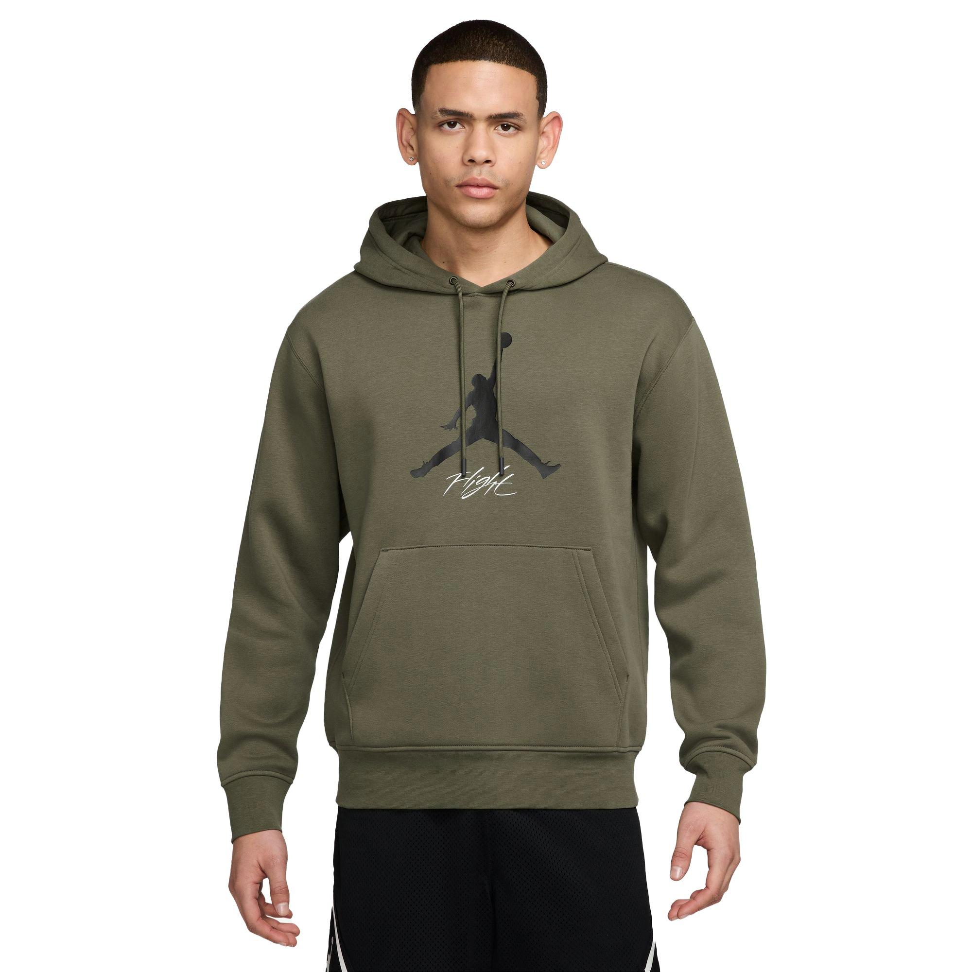 Jordan Men's Essentials Fleece Hoodie - OLIVE