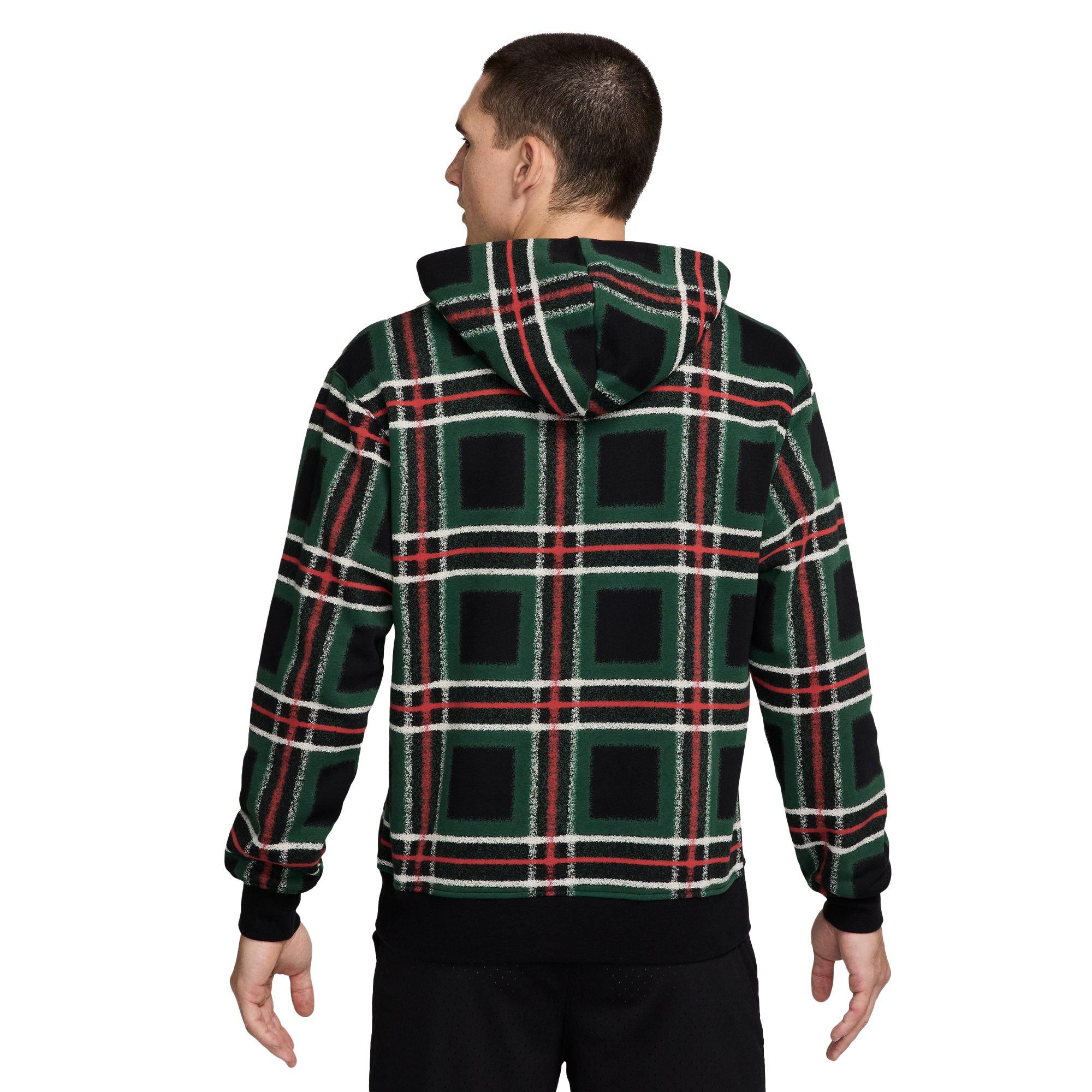 Jordan Essentials Fleece Holiday Plaid Pullover Men's Hoodie