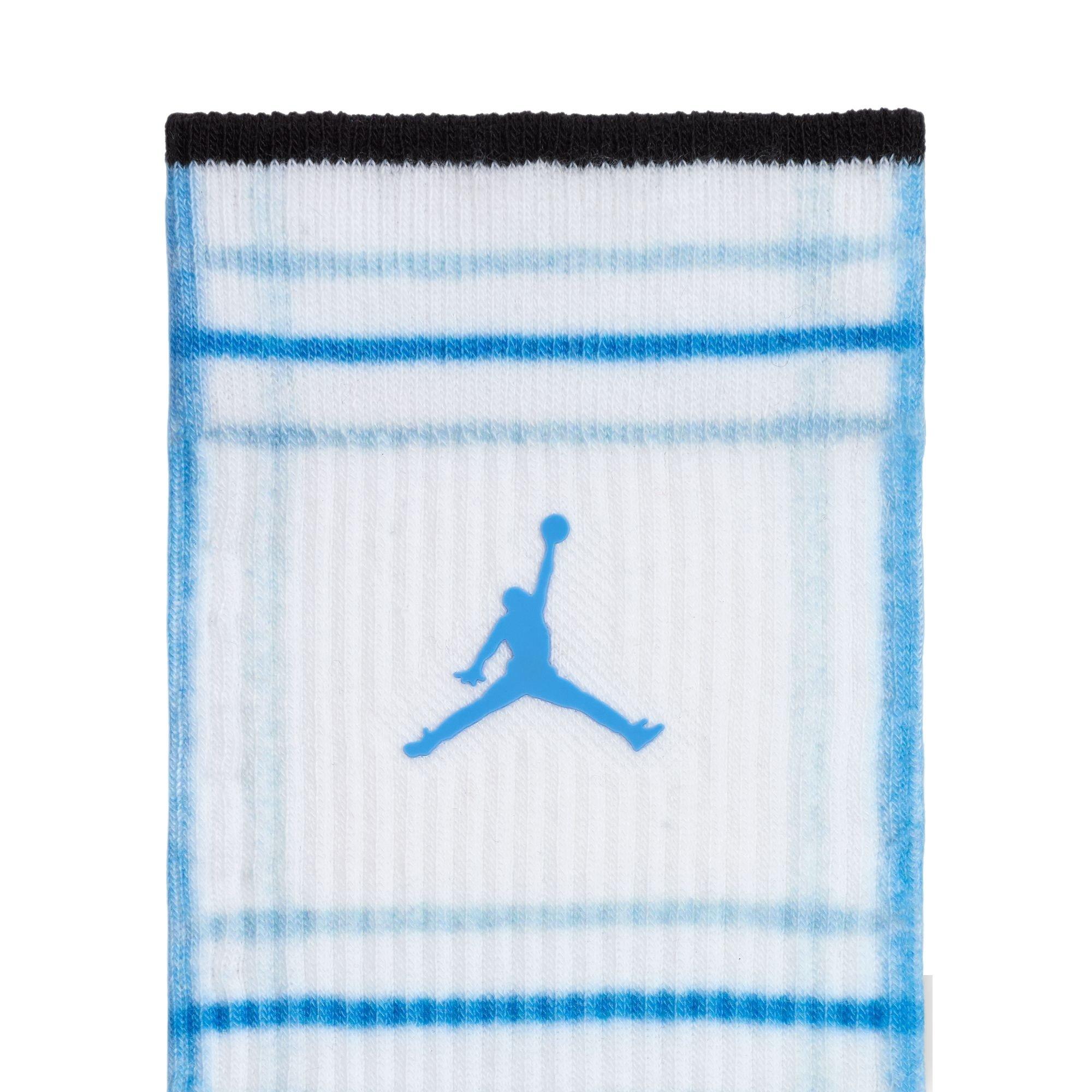 Jordan Essential Plaid Crew White/Ice ​Blue Socks