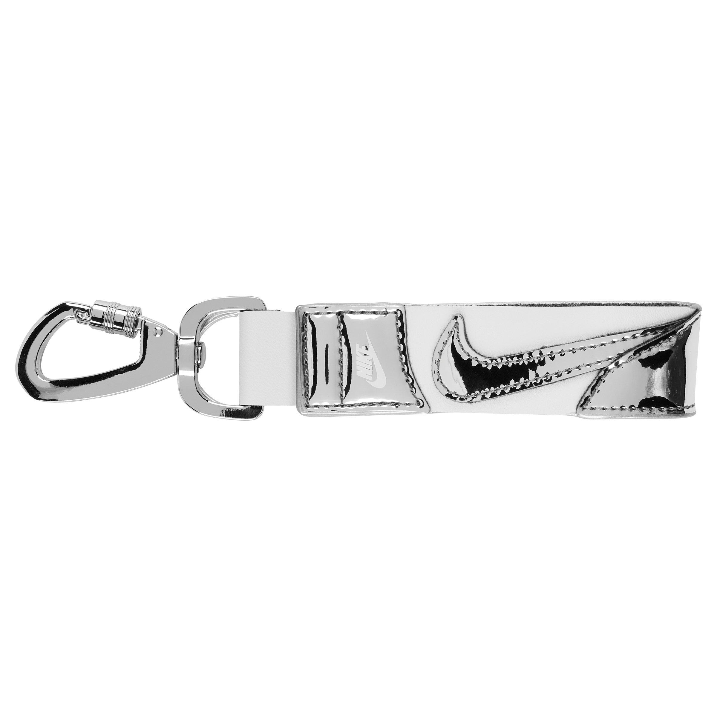 Nike Key Holder Wrist Lanyard - WHITE/SILVER