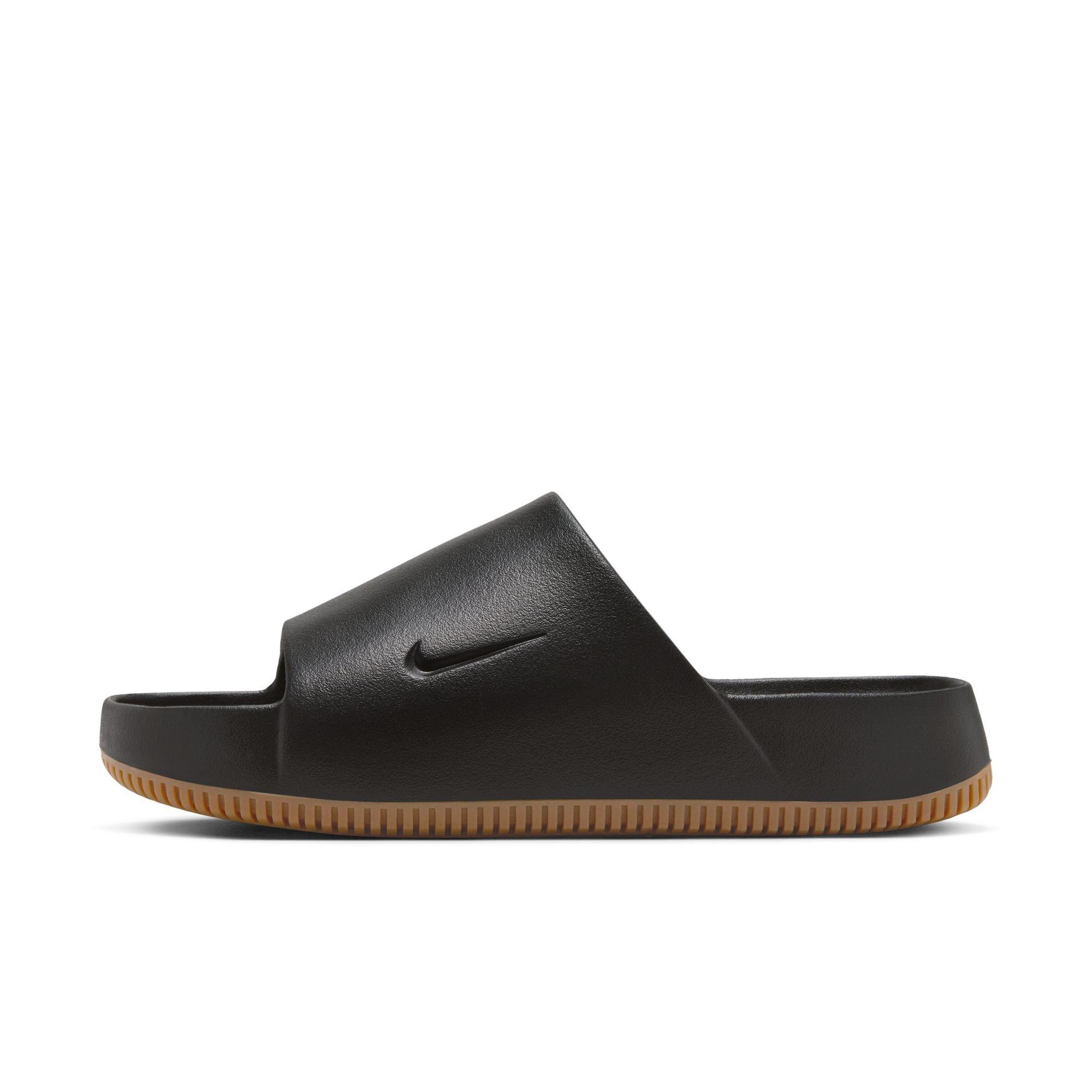 Nike Calm "Black/Gum Med Brown" Men's Slide - BLACK Thumbnail View 3