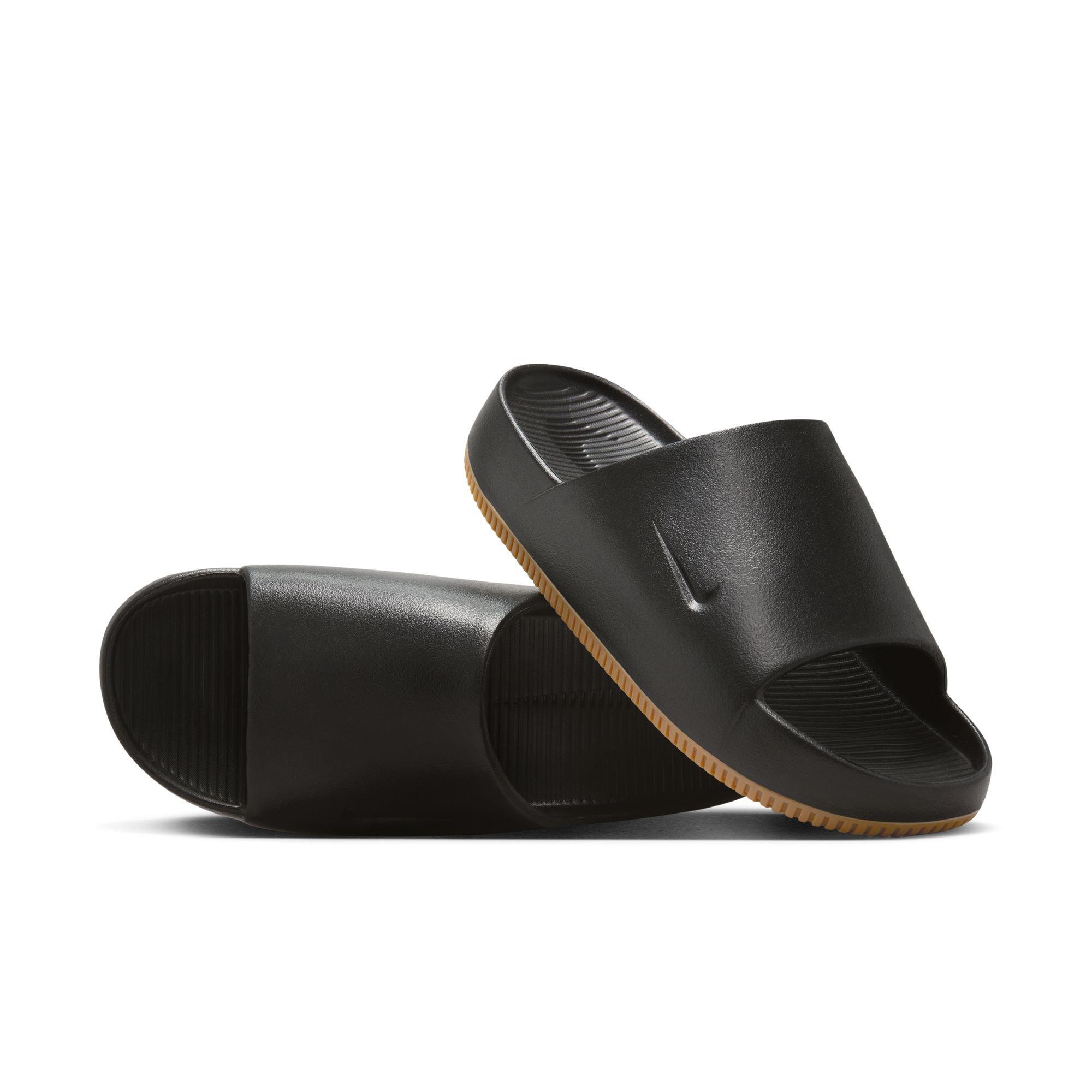 Nike Calm "Black/Gum Med Brown" Men's Slide - BLACK Thumbnail View 5