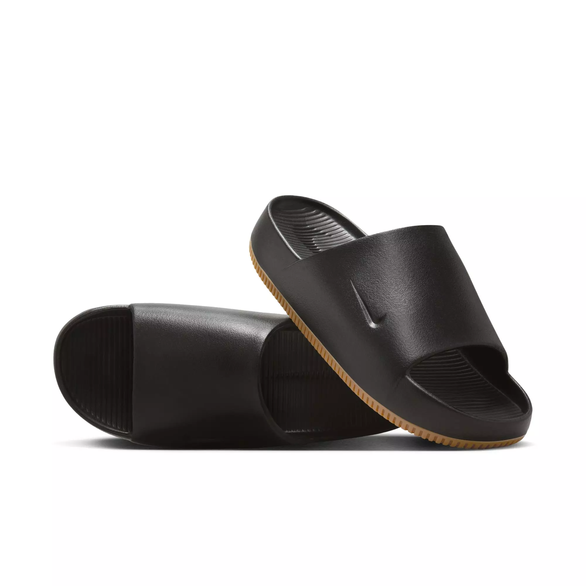 Nike Calm "Black/Gum Med Brown" Men's Slide - BLACK