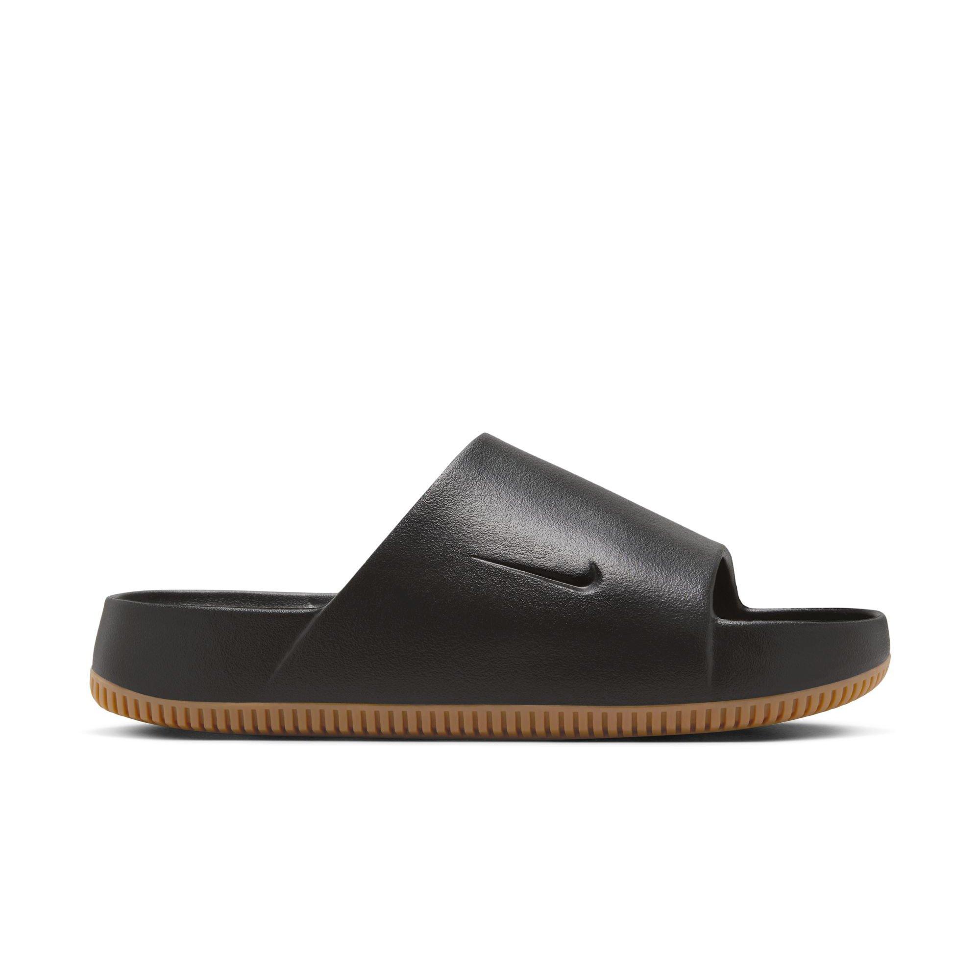 Nike Calm "Black/Gum Med Brown" Men's Slide - BLACK Thumbnail View 1