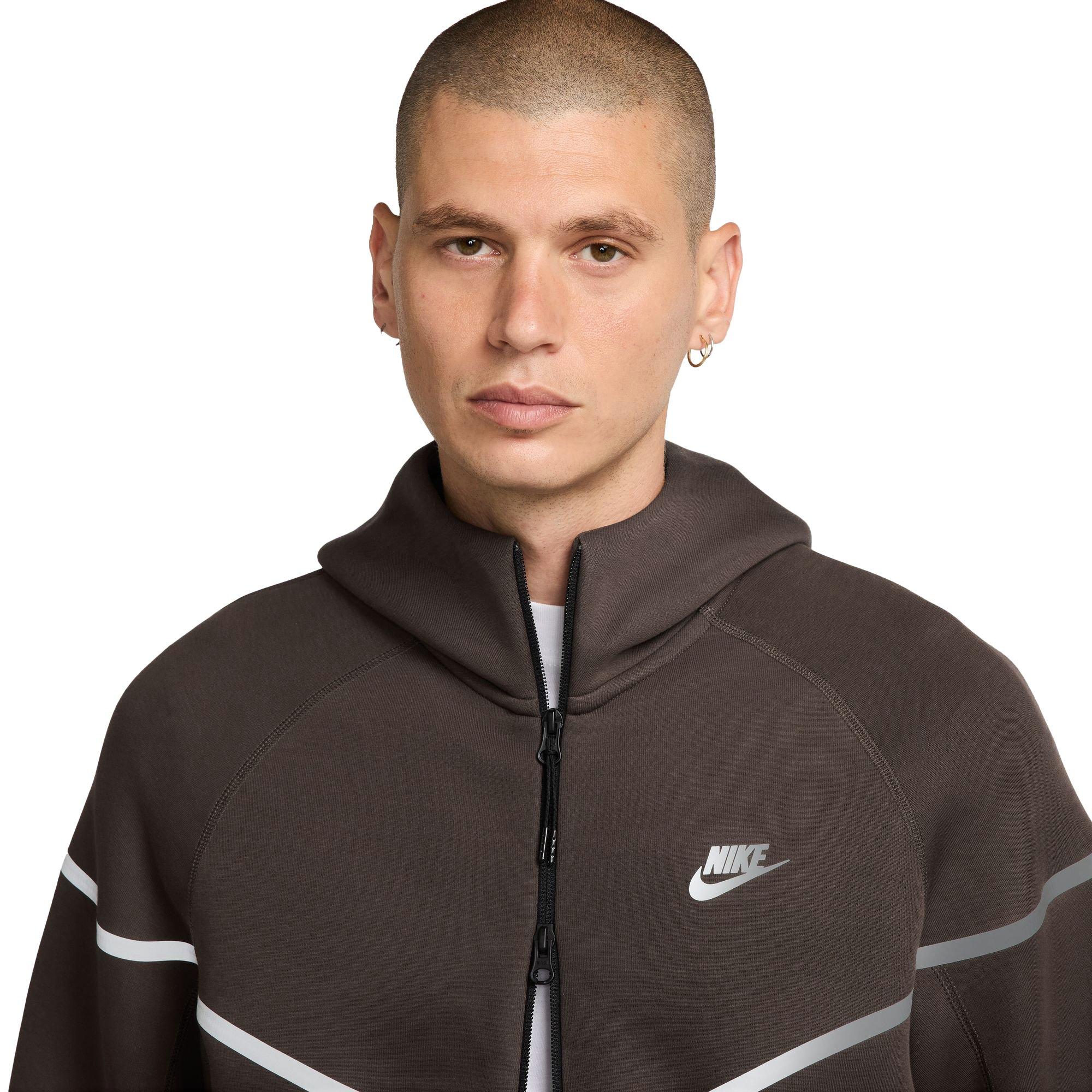 Nike Men's Sportswear Tech Fleece Full-Zip Windrunner Jacket - BROWN Thumbnail View 3