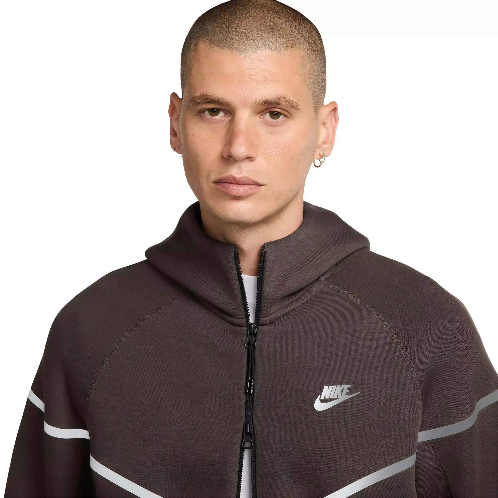 Nike Men's Sportswear Tech Fleece Full-Zip Windrunner Jacket - BROWN