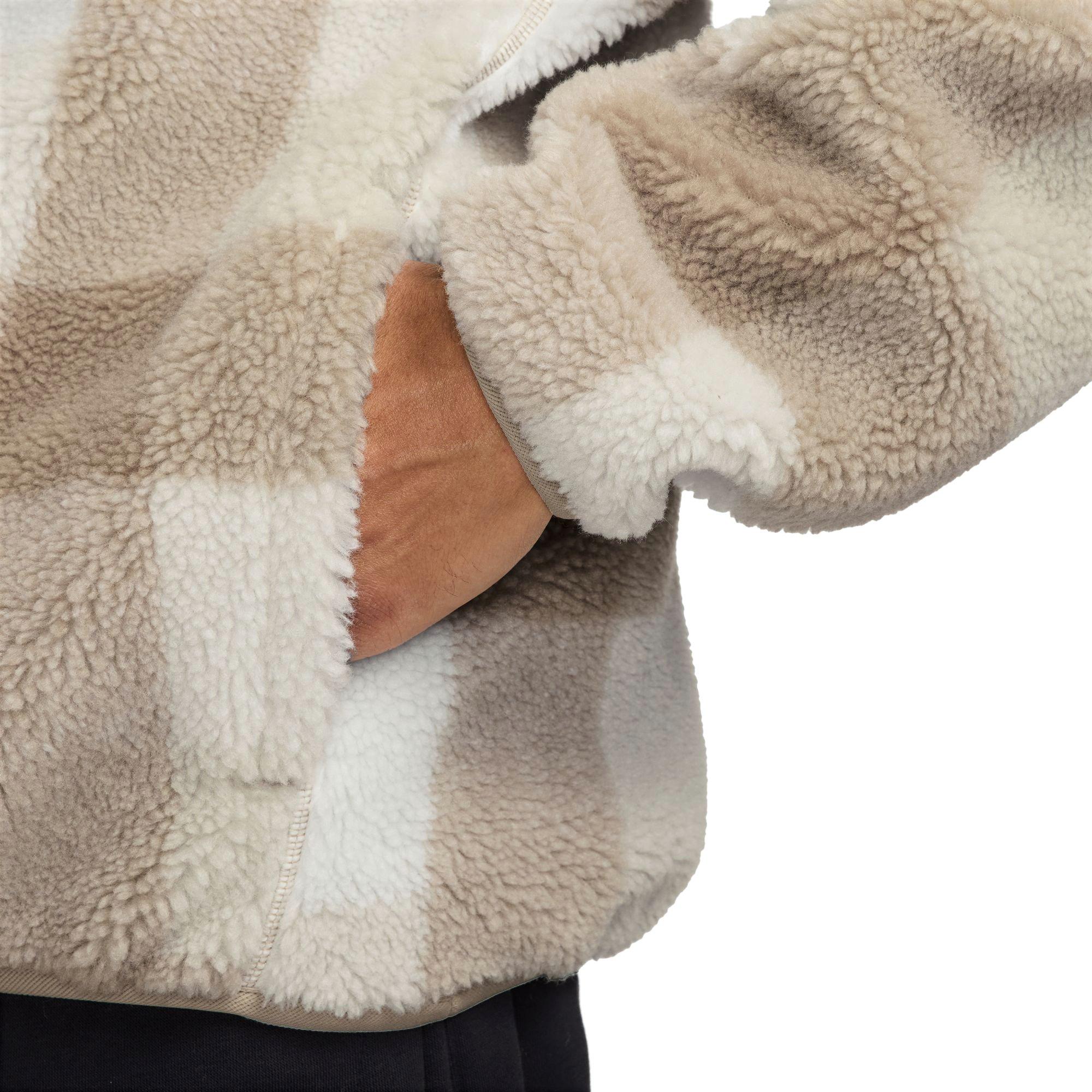 Nike Men's Club Winterized Half-Zip Jacket - BEIGE Thumbnail View 3