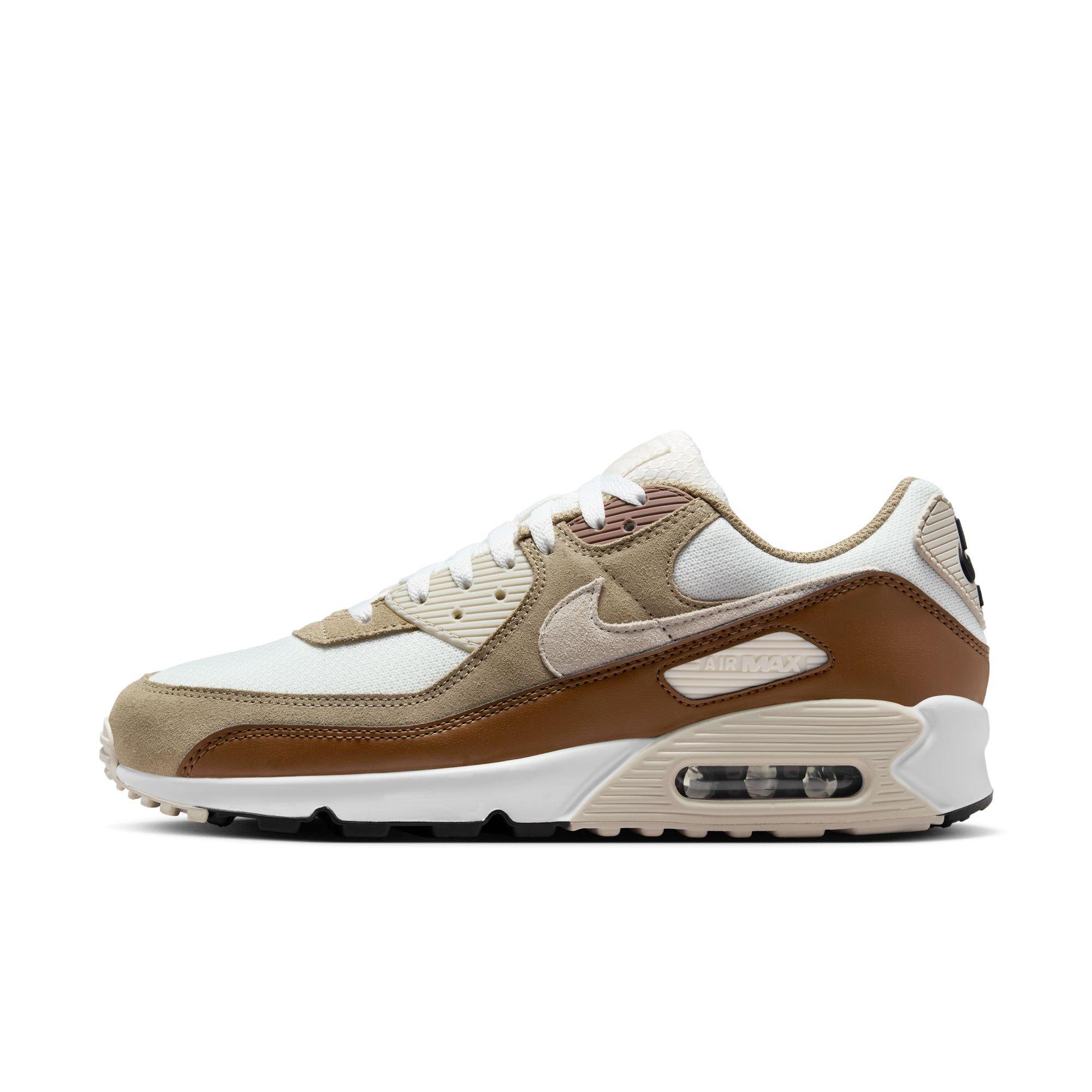 Nike Air Max 90 Men's "Summit White/Black/Khaki/Lt Orewood Brn" Shoe