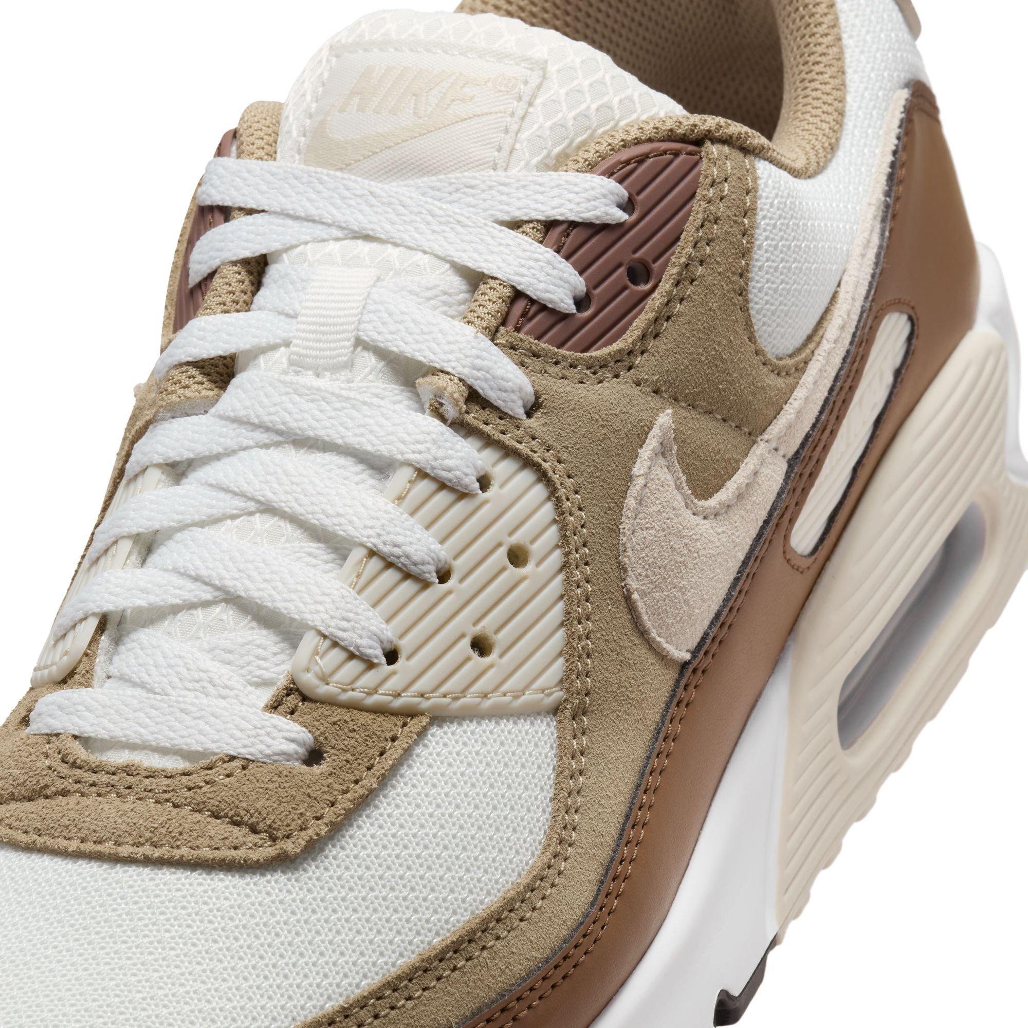 Nike Air Max 90 Men's "Summit White/Black/Khaki/Lt Orewood Brn" Shoe