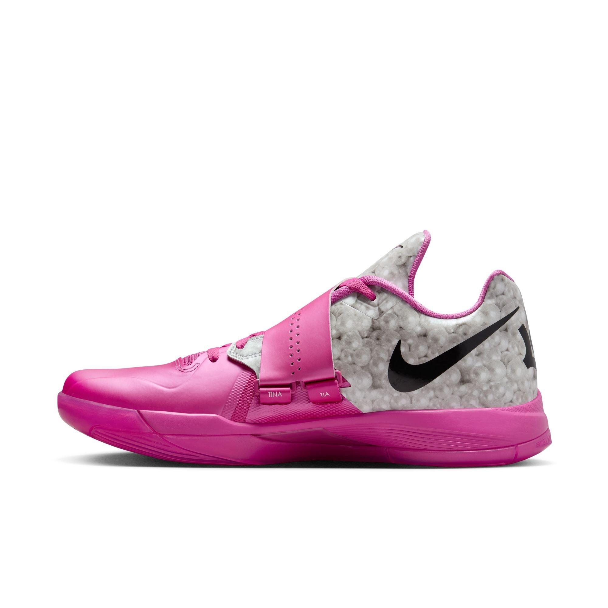 Nike KD 4 "Aunt Pearl" Men's Basketball Shoe - PINK Thumbnail View 8