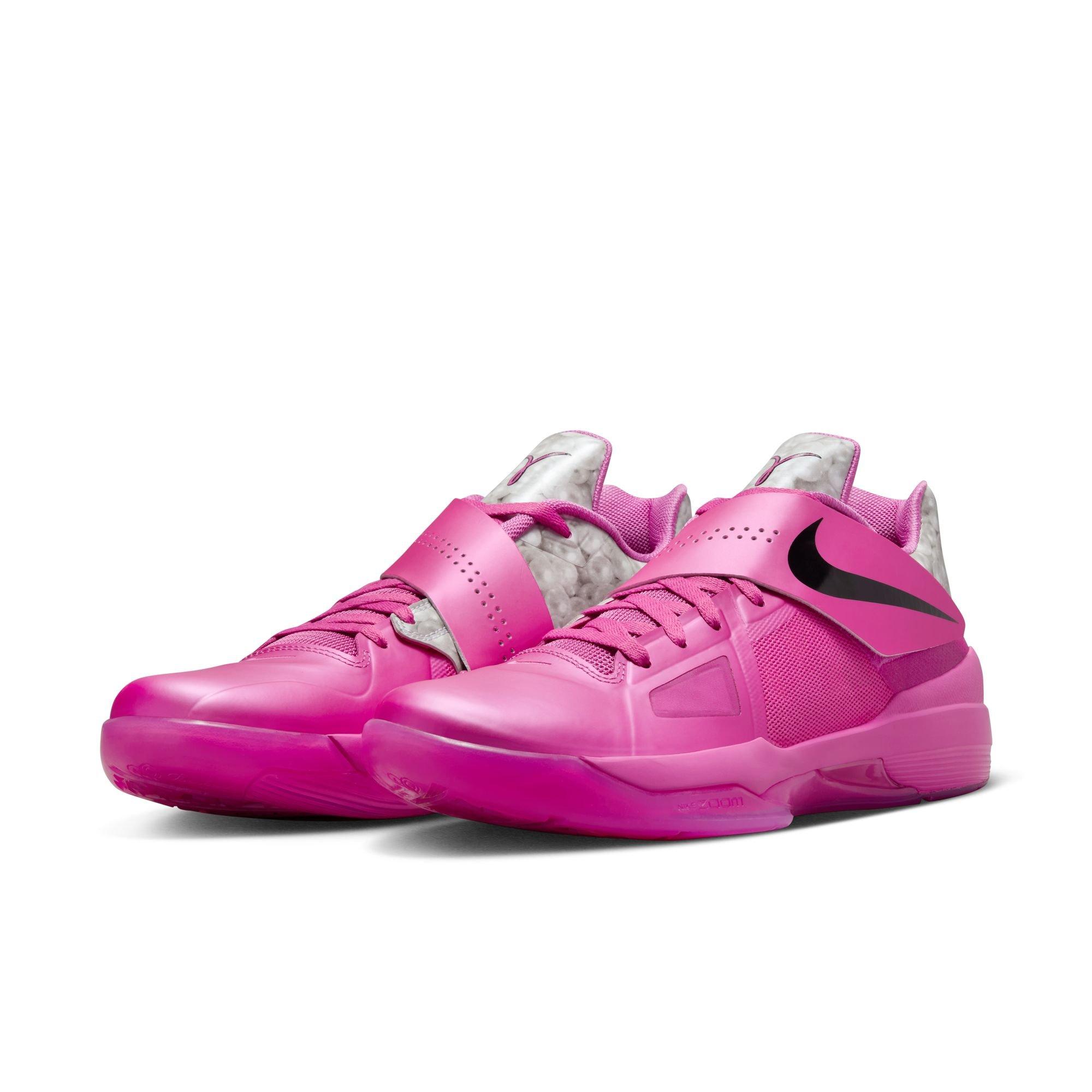 Nike KD 4 "Aunt Pearl" Men's Basketball Shoe - PINK Thumbnail View 3