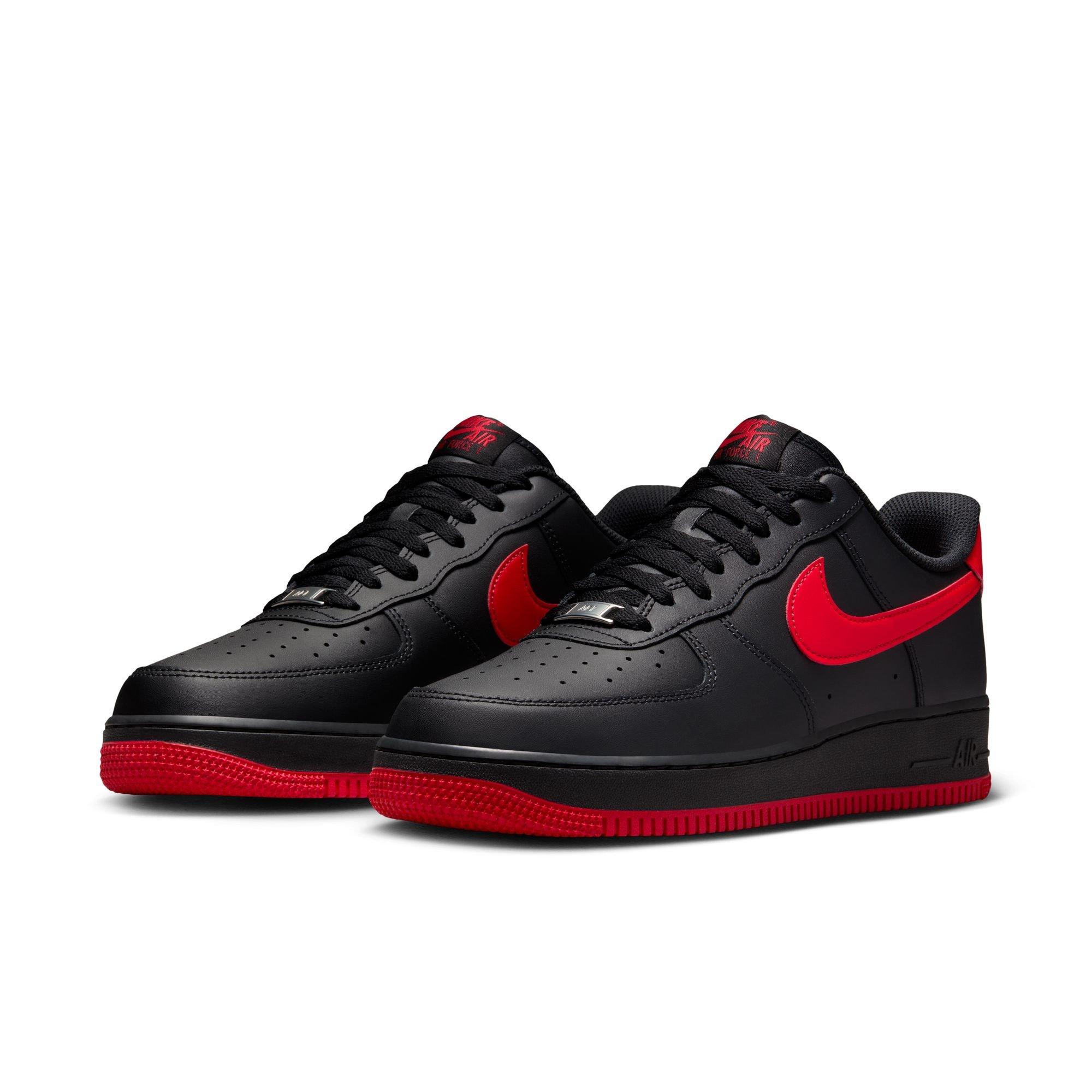 Nike Air Force 1 '07 "Black/University Red/Black" Men's Shoe - BLACK/RED Thumbnail View 5