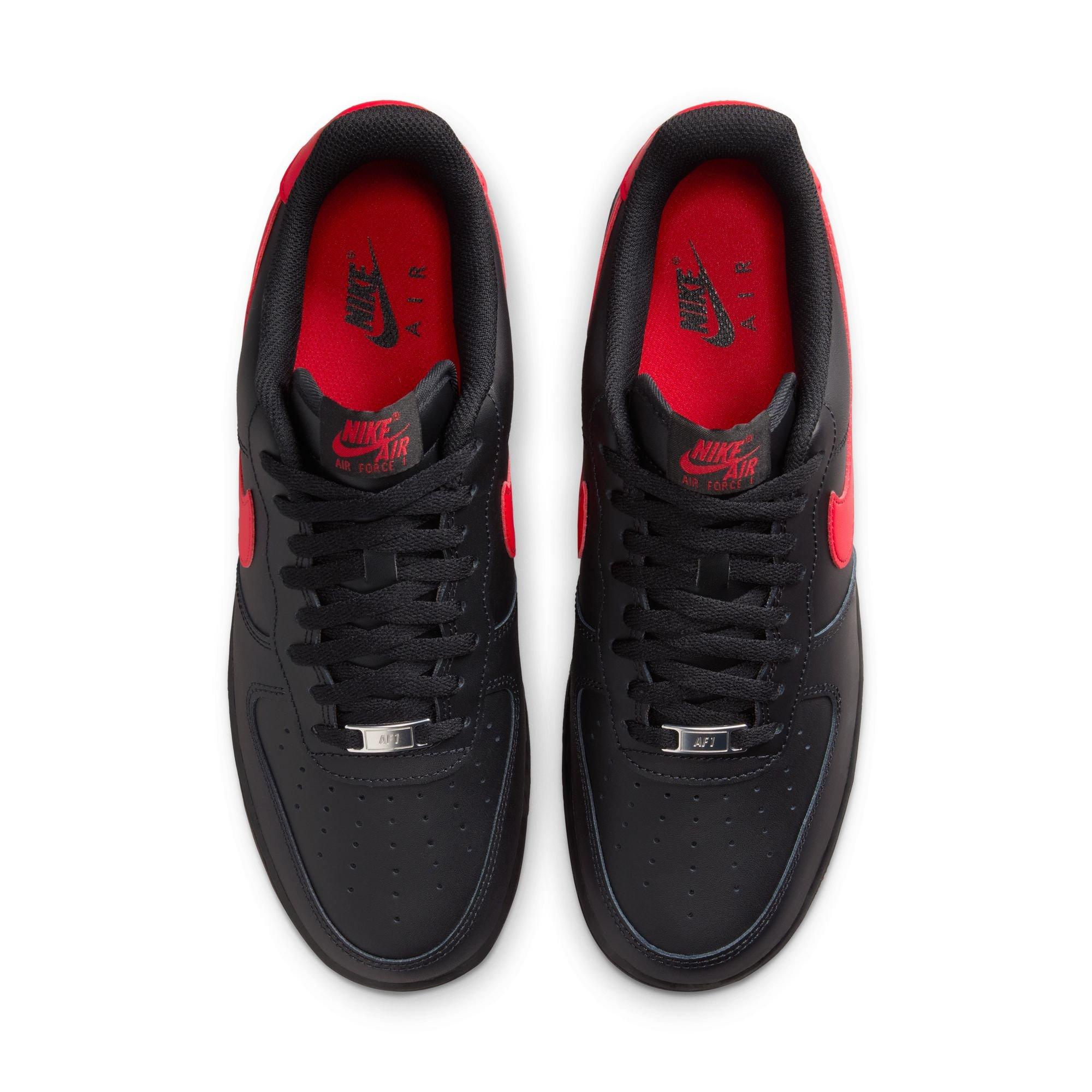 Nike Air Force 1 '07 "Black/University Red/Black" Men's Shoe - BLACK/RED Thumbnail View 6