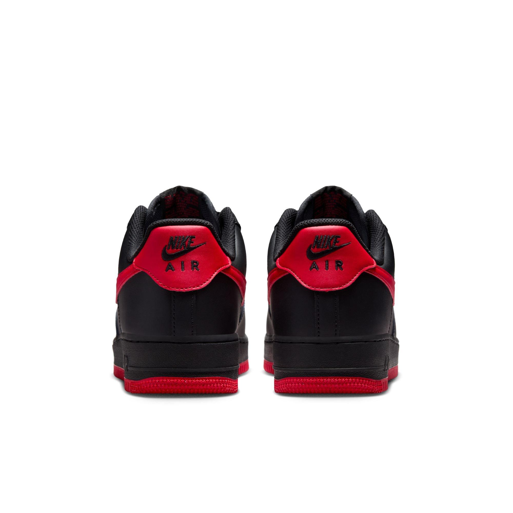 Nike Air Force 1 '07 "Black/University Red/Black" Men's Shoe - BLACK/RED Thumbnail View 7