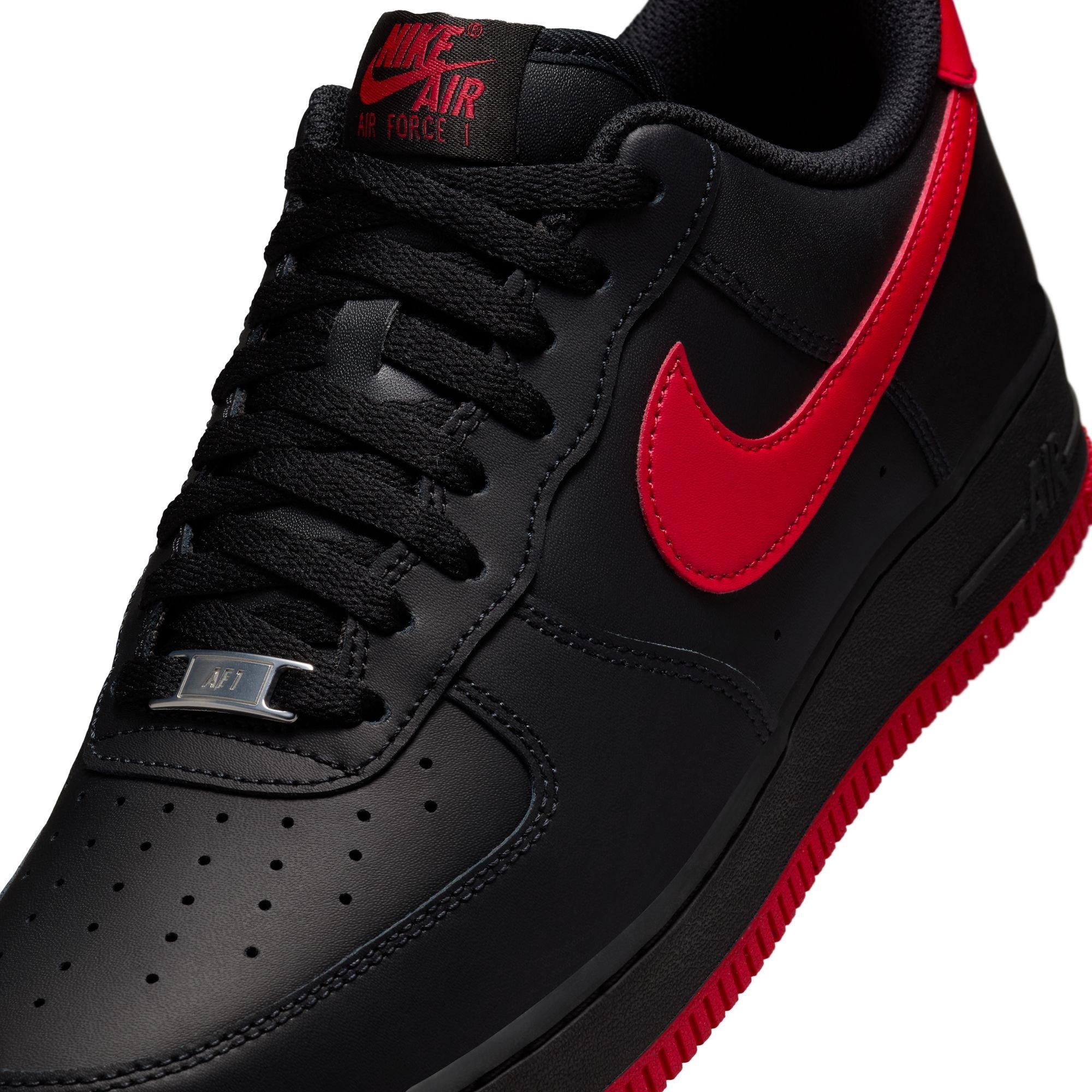 Nike Air Force 1 '07 "Black/University Red/Black" Men's Shoe - BLACK/RED Thumbnail View 10