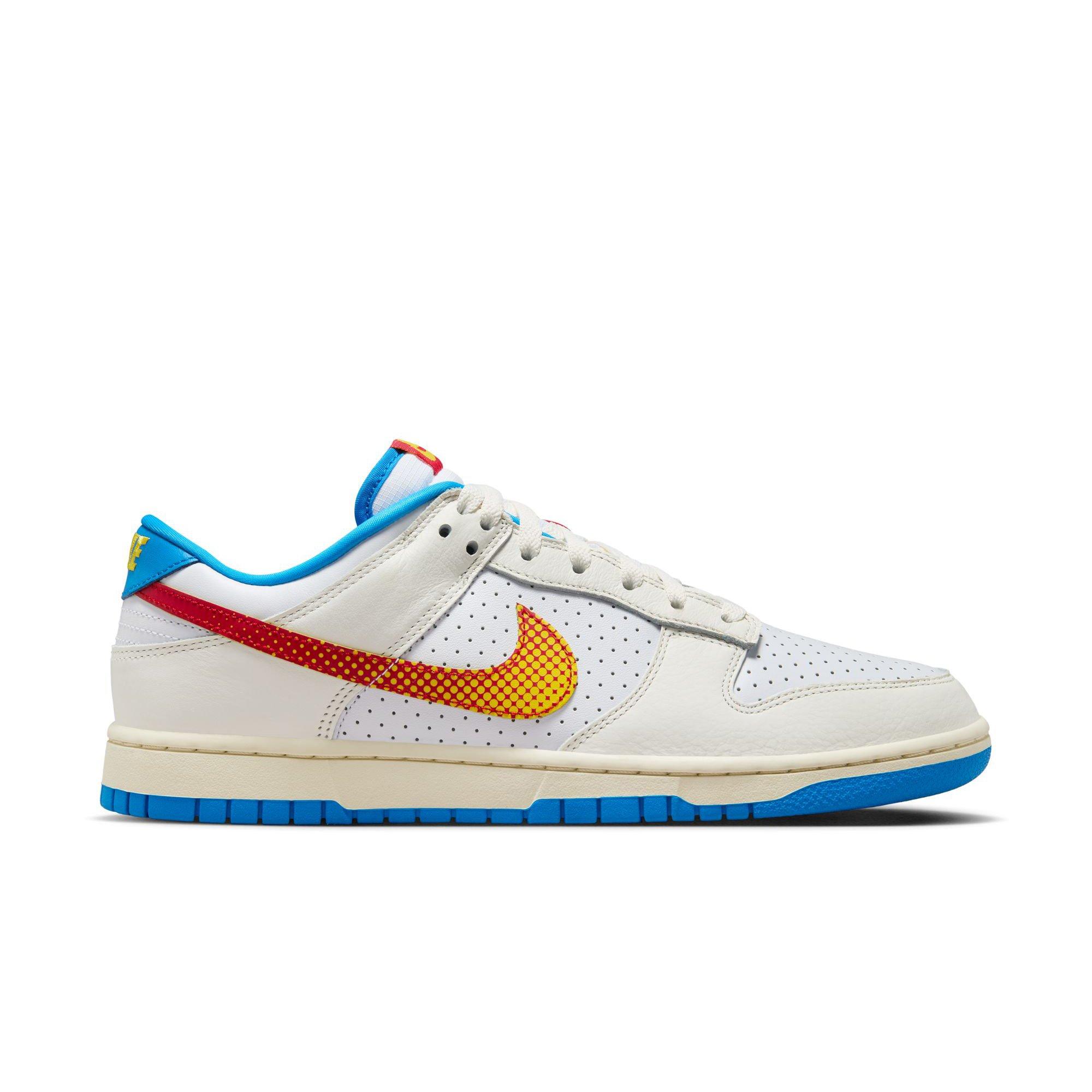 Nike Dunk Low Retro SE "Sail/University Red/Tour Yellow" Men's Shoe - WHITE/BLUE