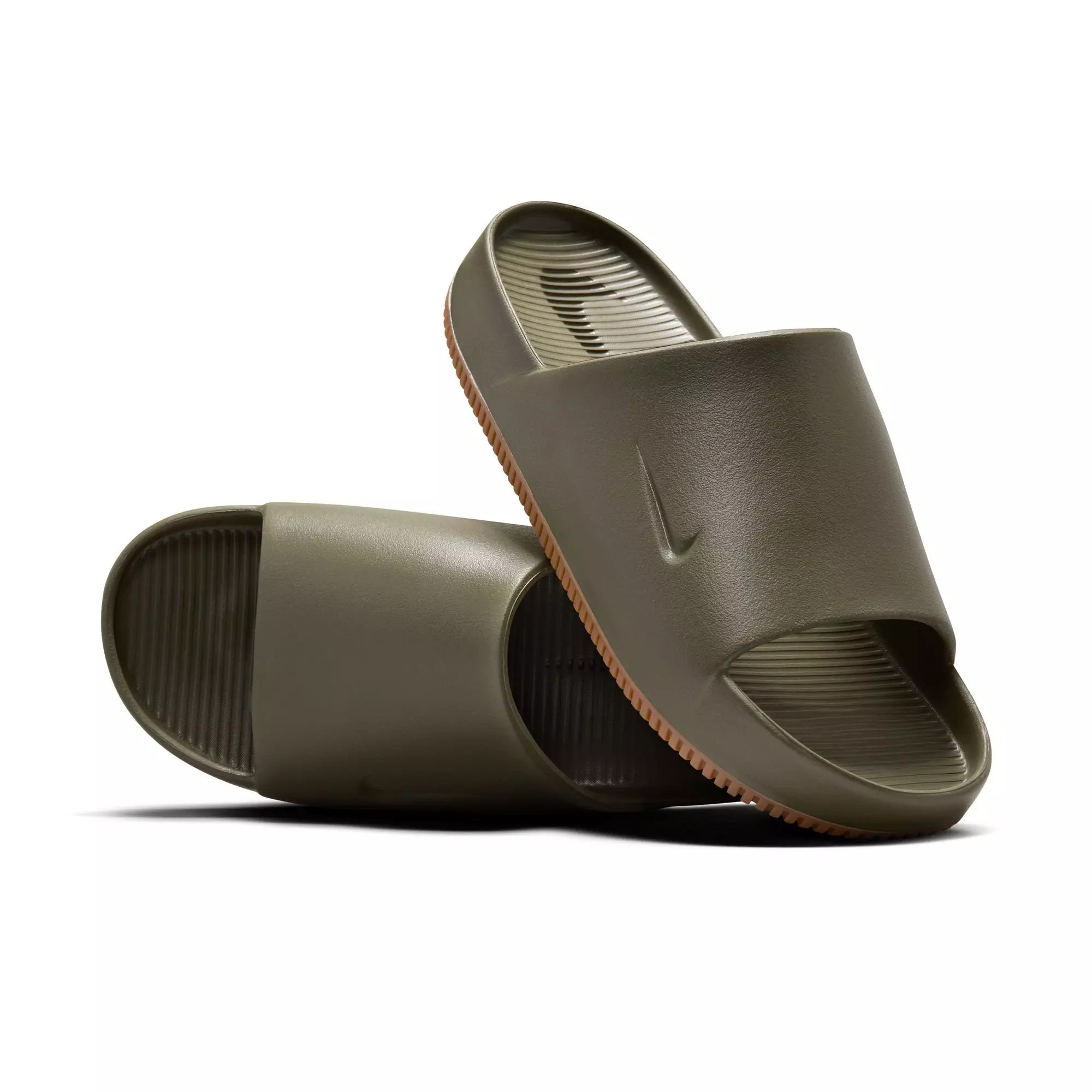 Nike Calm "Medium Olive/Gum Med Brown" Men's Slide - GREEN