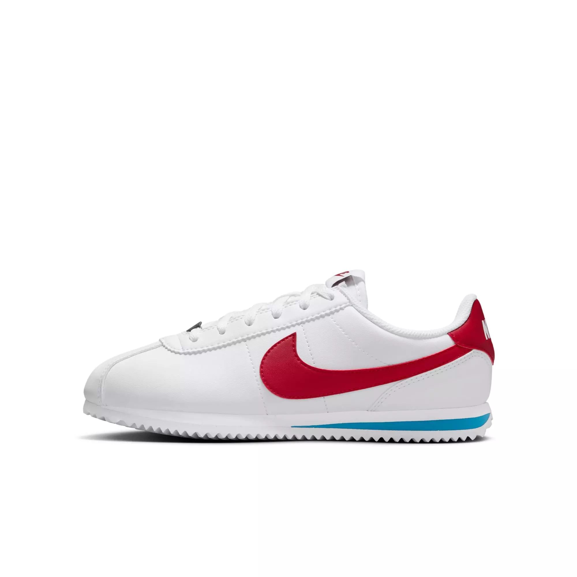 Nike Cortez "Forrest Gump" Grade School Kids' Shoe - WHITE/RED