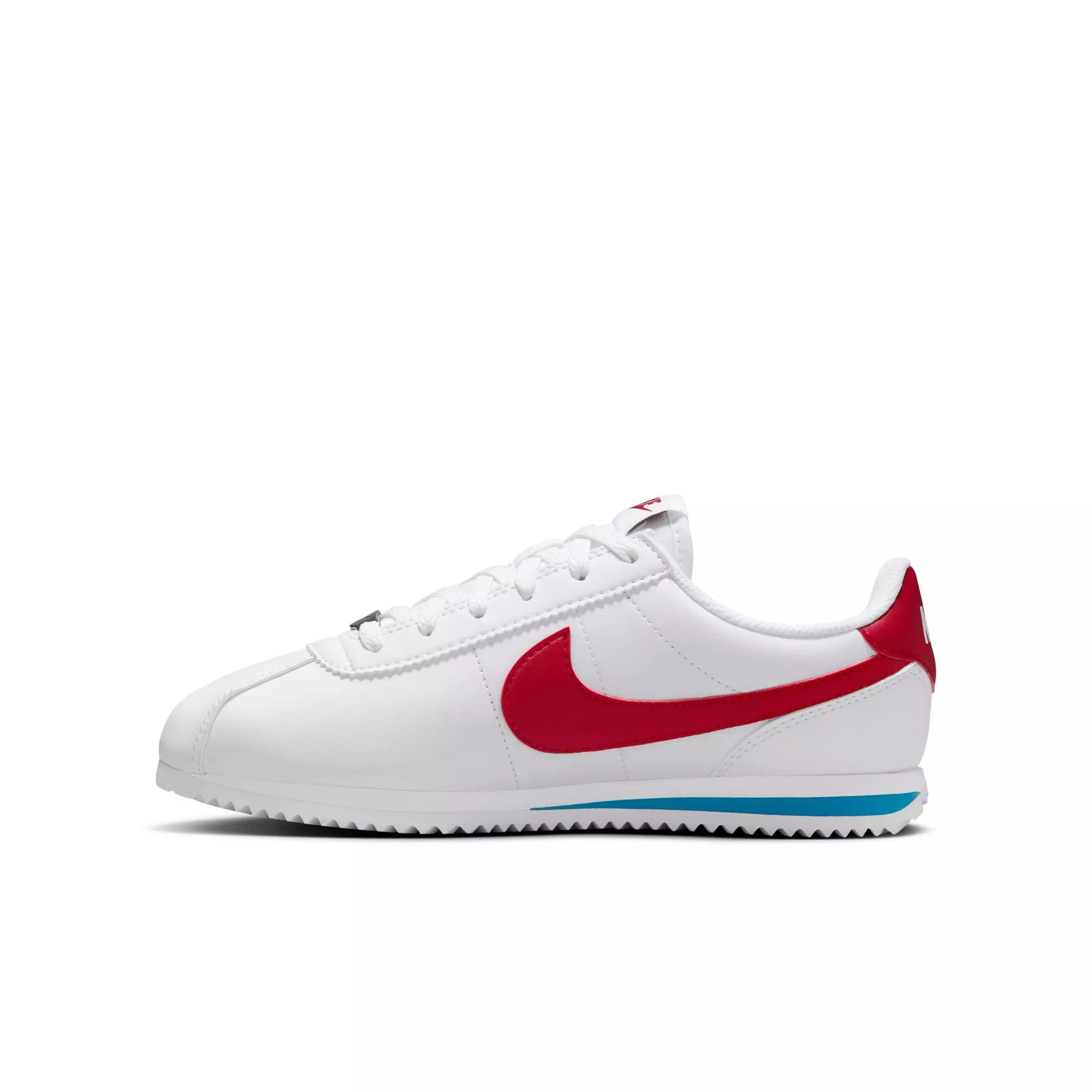 Nike Cortez "Forrest Gump" Grade School Kids' Shoe - WHITE/RED
