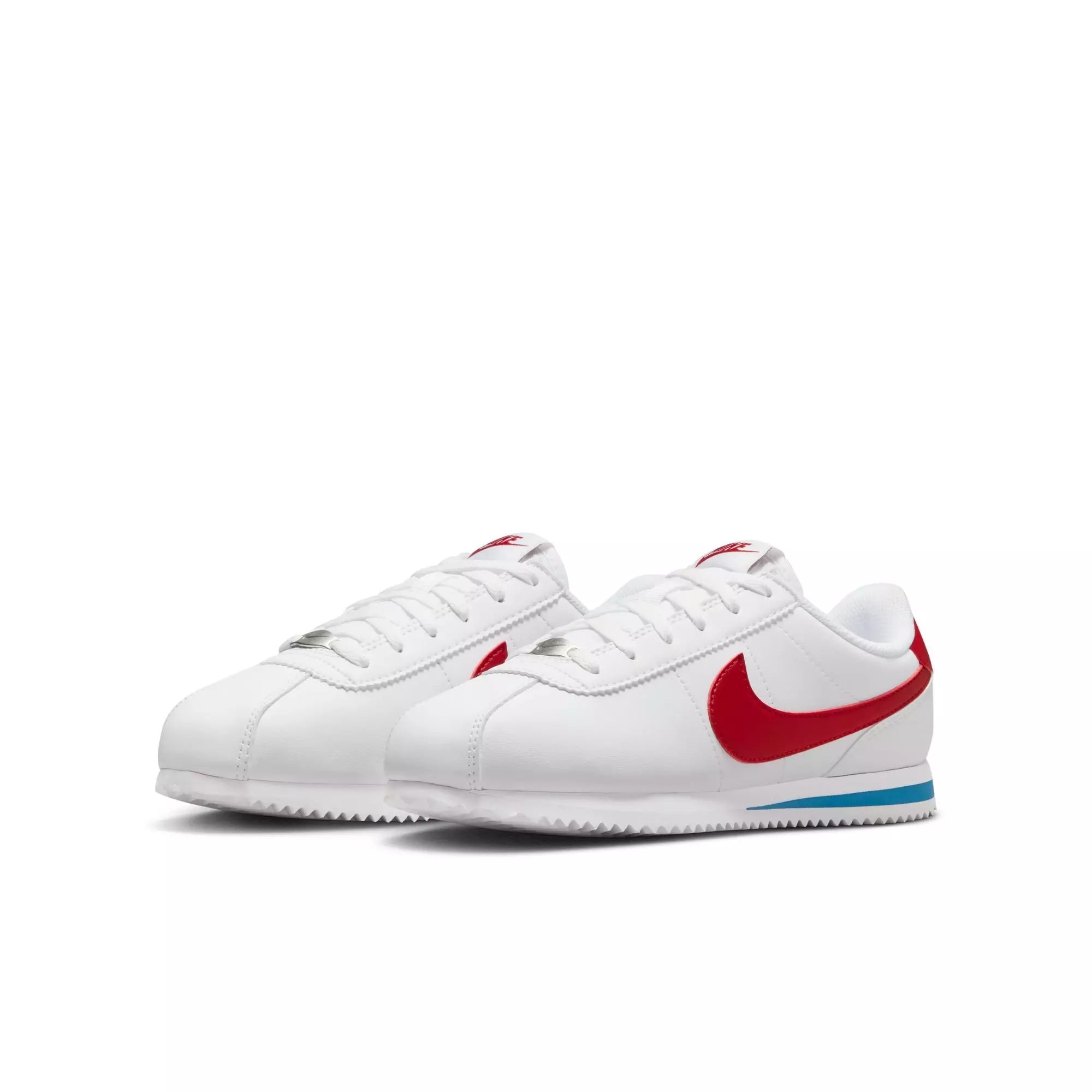 Nike Cortez "Forrest Gump" Grade School Kids' Shoe - WHITE/RED