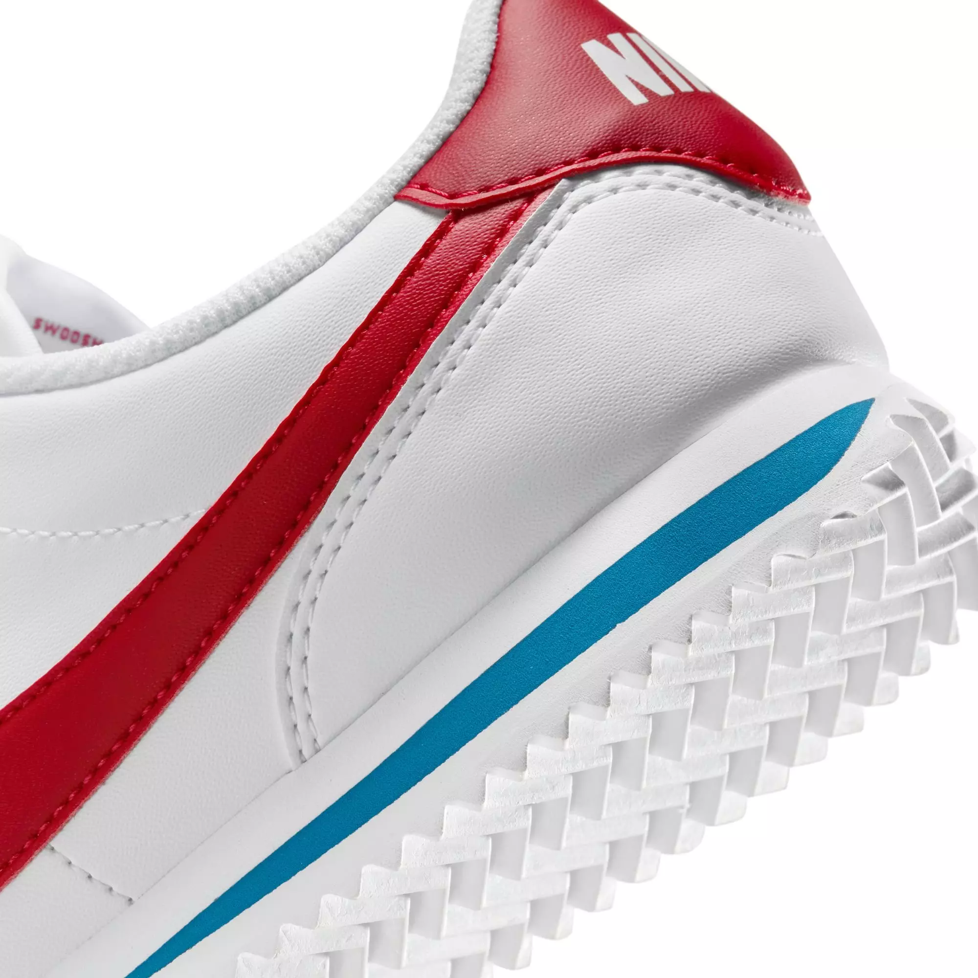Nike Cortez "Forrest Gump" Grade School Kids' Shoe - WHITE/RED