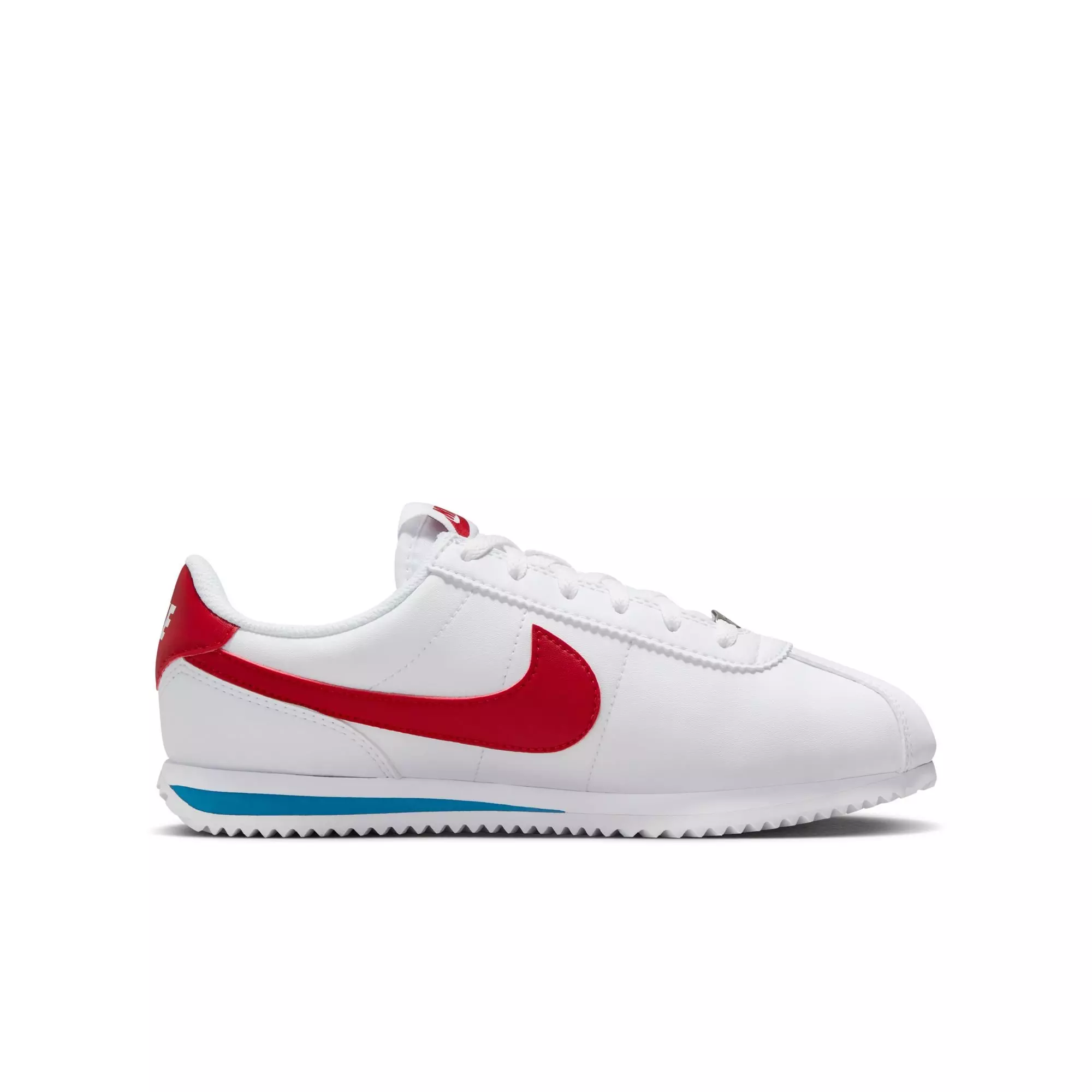 Nike Cortez "Forrest Gump" Grade School Kids' Shoe - WHITE/RED