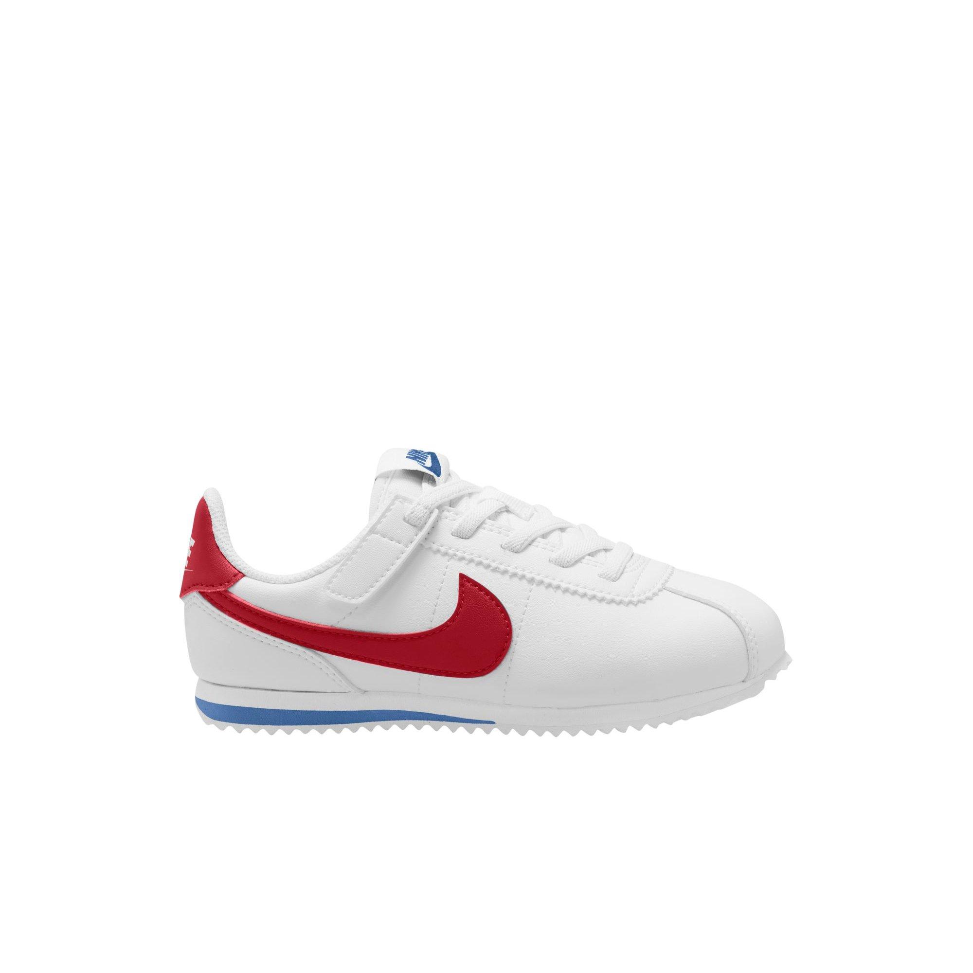 Nike Cortez "White/Varsity Red/Varsity Blue" Preschool Boys' Shoe - WHITE/RED