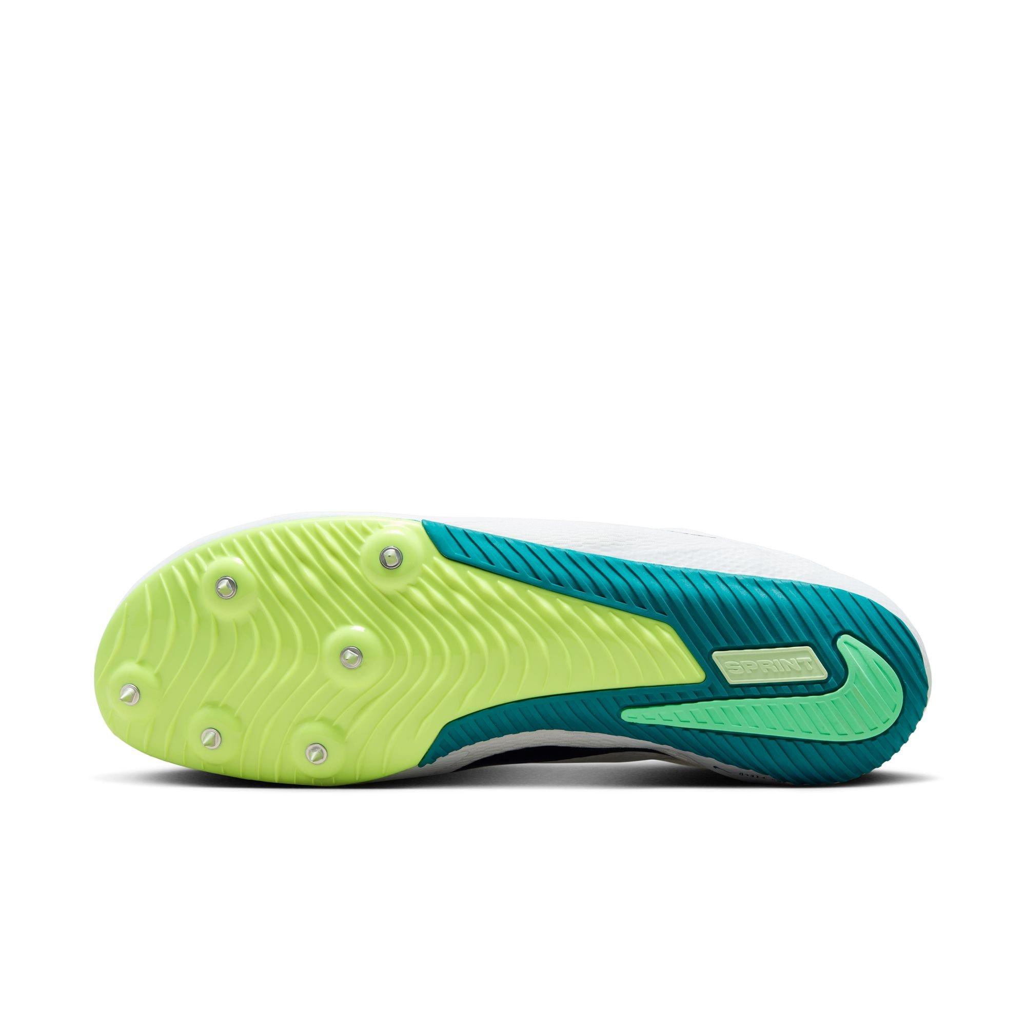 Nike Rival Sprint Track Spike White/Black/Vapor Green | Hibbett
