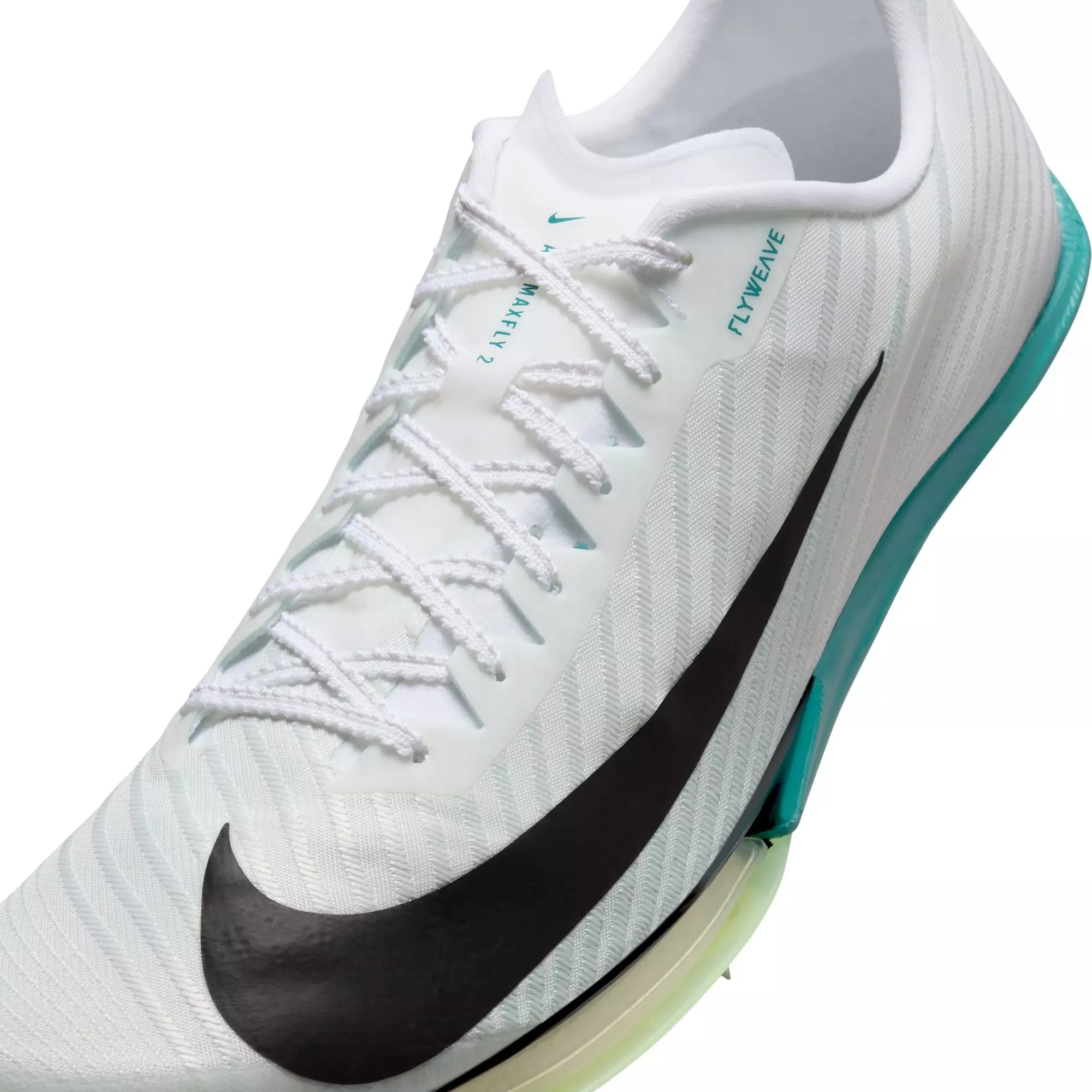 Nike Maxfly 2 "White/Black/Bright Spruce/Barely Green" Men's Track Spike - WHITE/GREEN