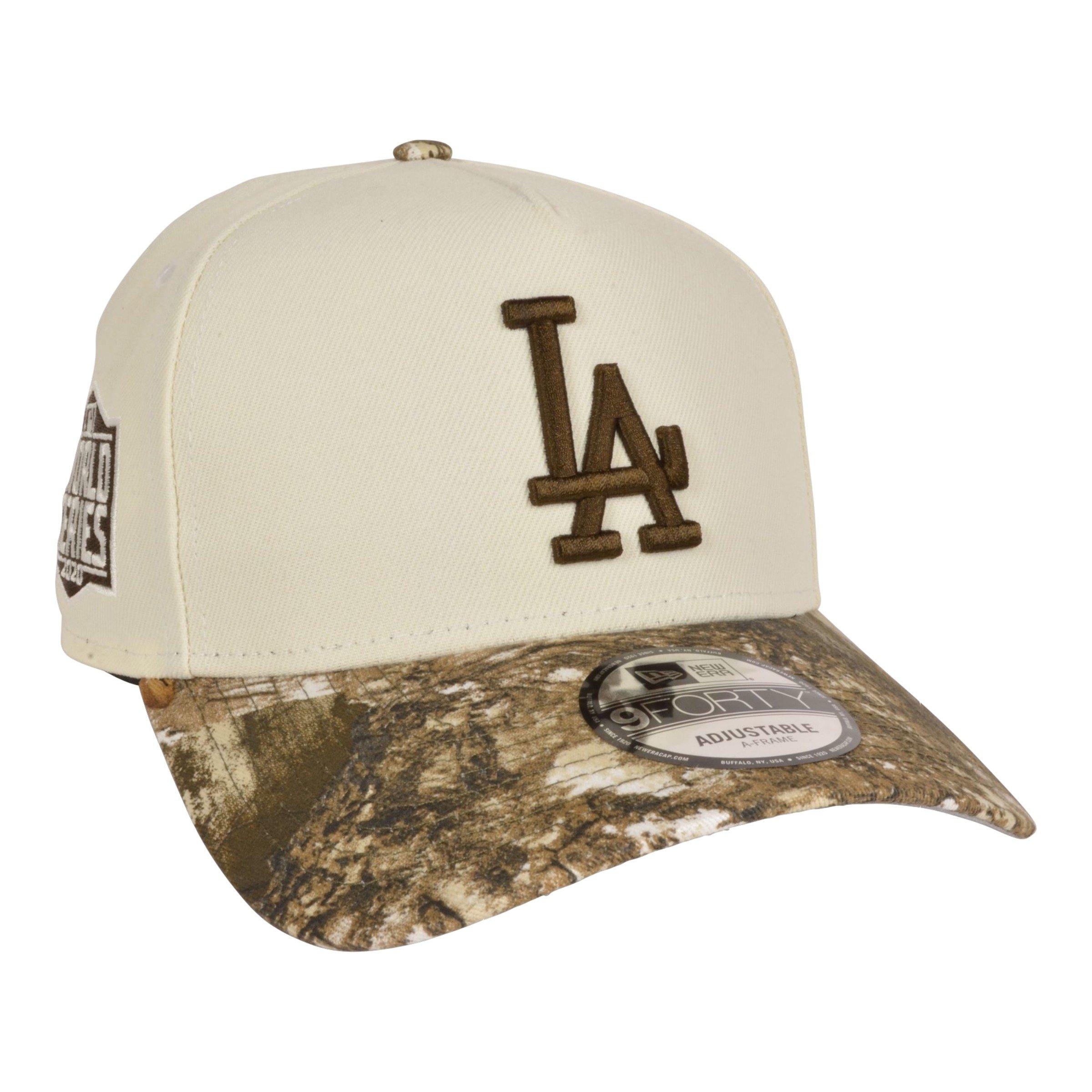 New Era Los Angeles Dodgers 9FORTY '20 World Series Snapback Hat - Cream/Camo - CREAM Thumbnail View 2