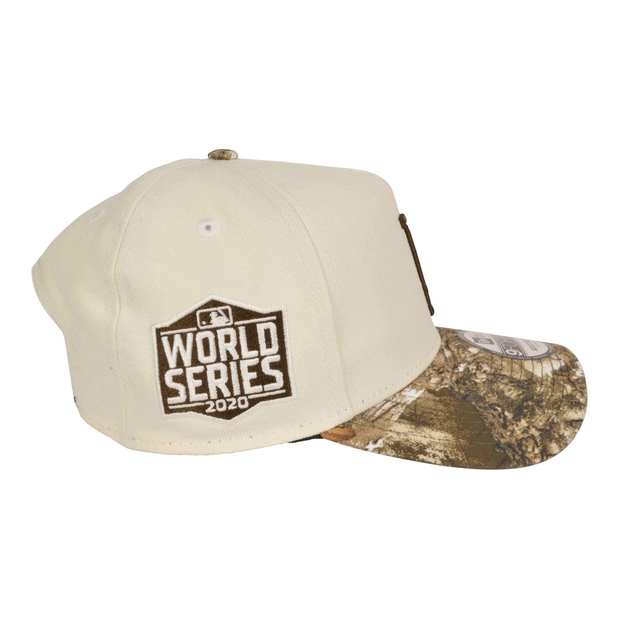 New Era Los Angeles Dodgers 9FORTY '20 World Series Snapback Hat - Cream/Camo - CREAM Thumbnail View 3