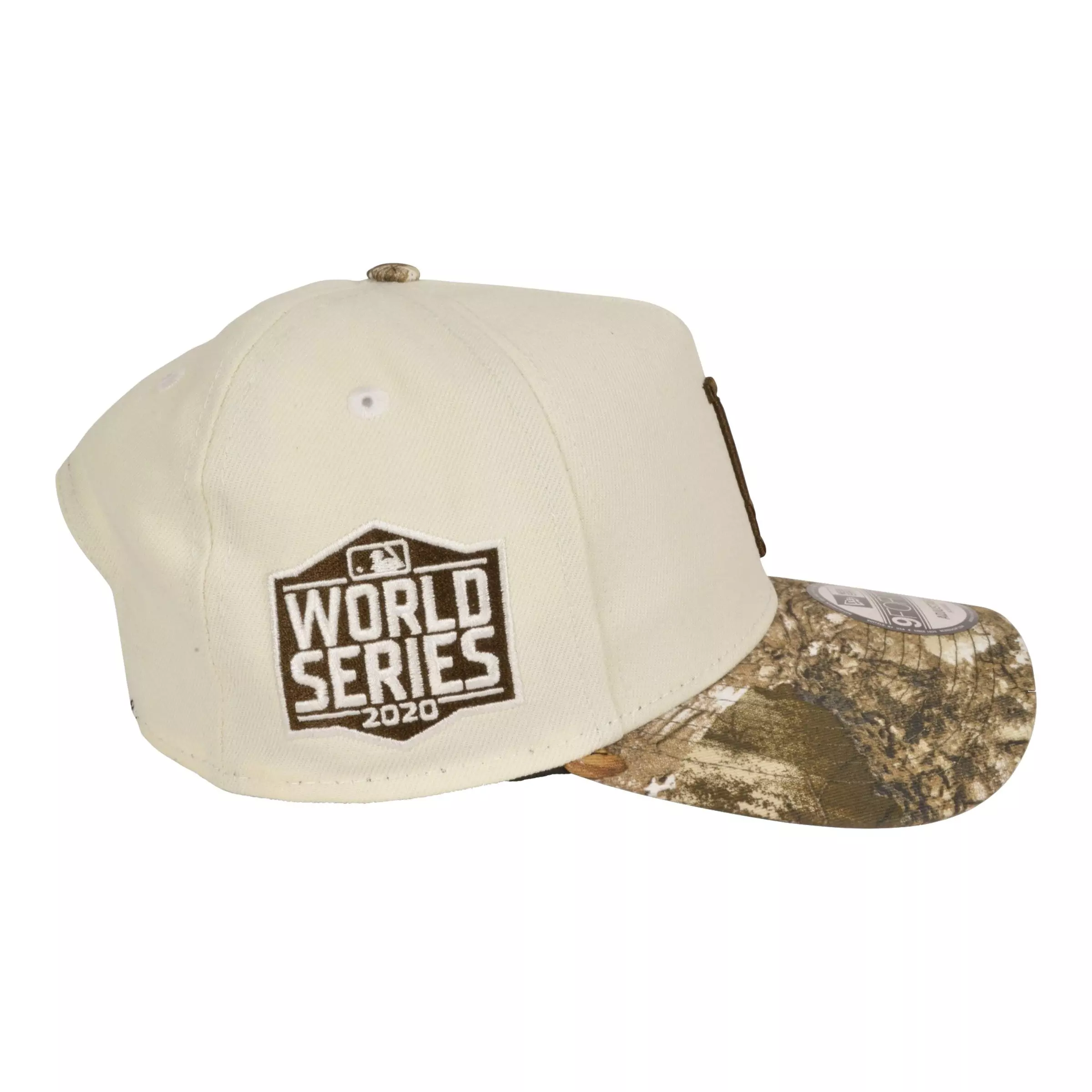 New Era Los Angeles Dodgers 9FORTY '20 World Series Snapback Hat - Cream/Camo - CREAM