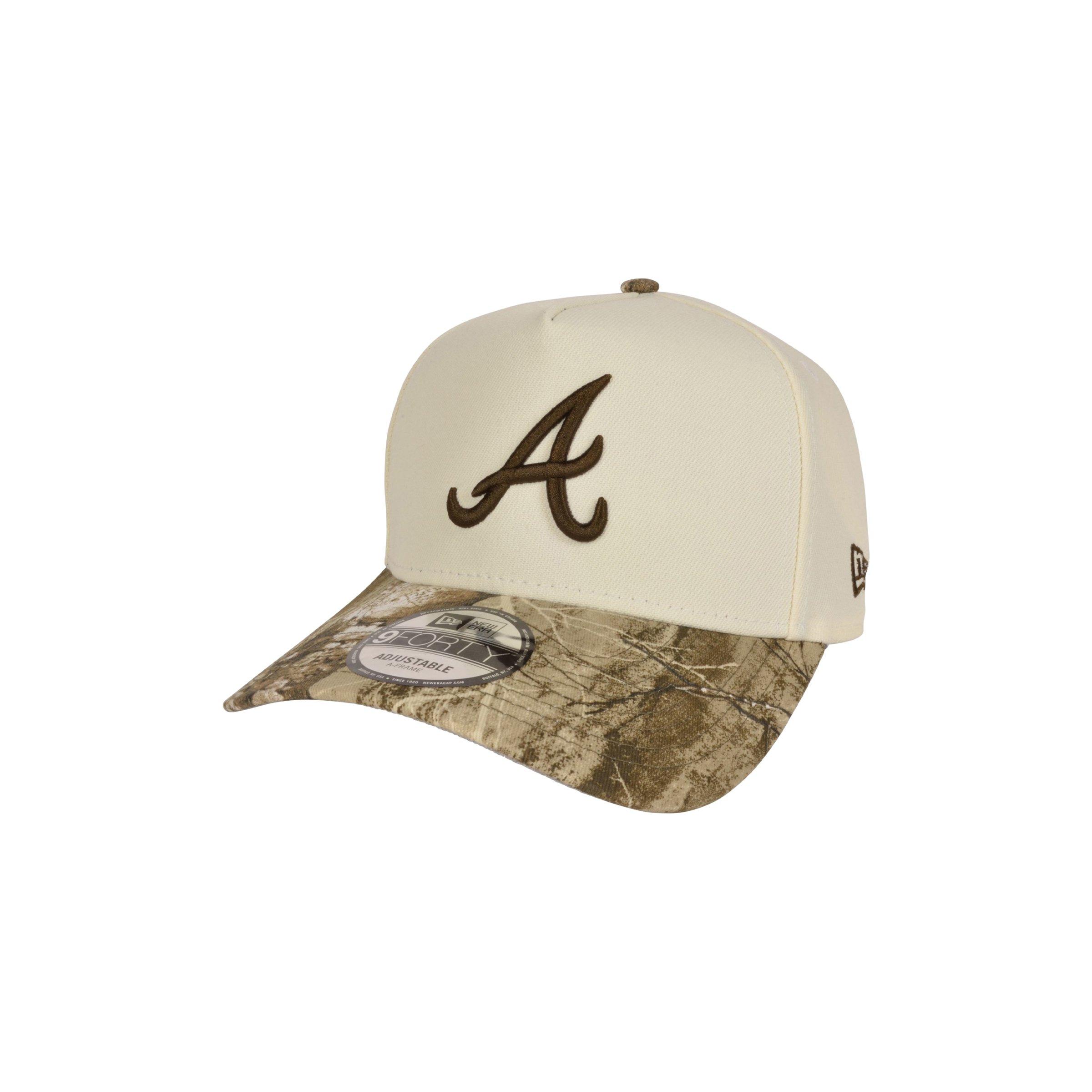 New Era Atlanta Braves 9FORTY '21 World Series Snapback Hat - Cream/Camo - CREAM Thumbnail View 1