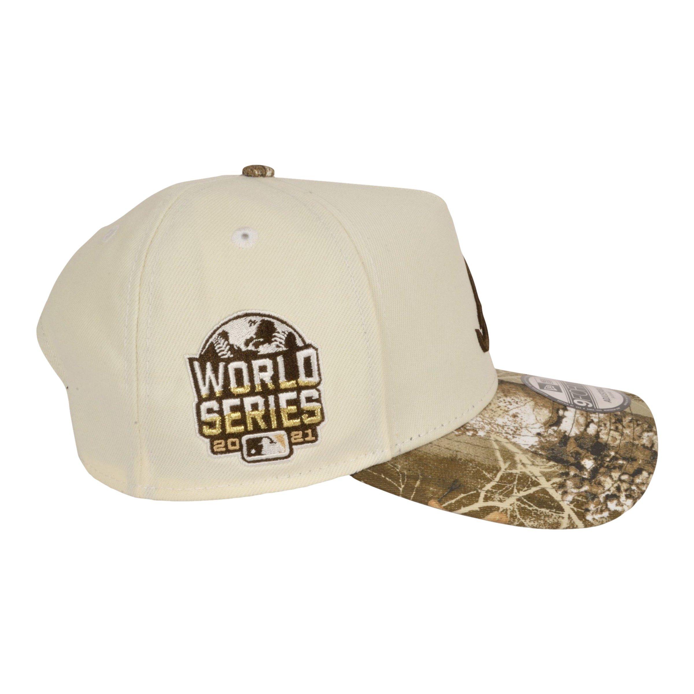 New Era Atlanta Braves 9FORTY '21 World Series Snapback Hat - Cream/Camo - CREAM Thumbnail View 3