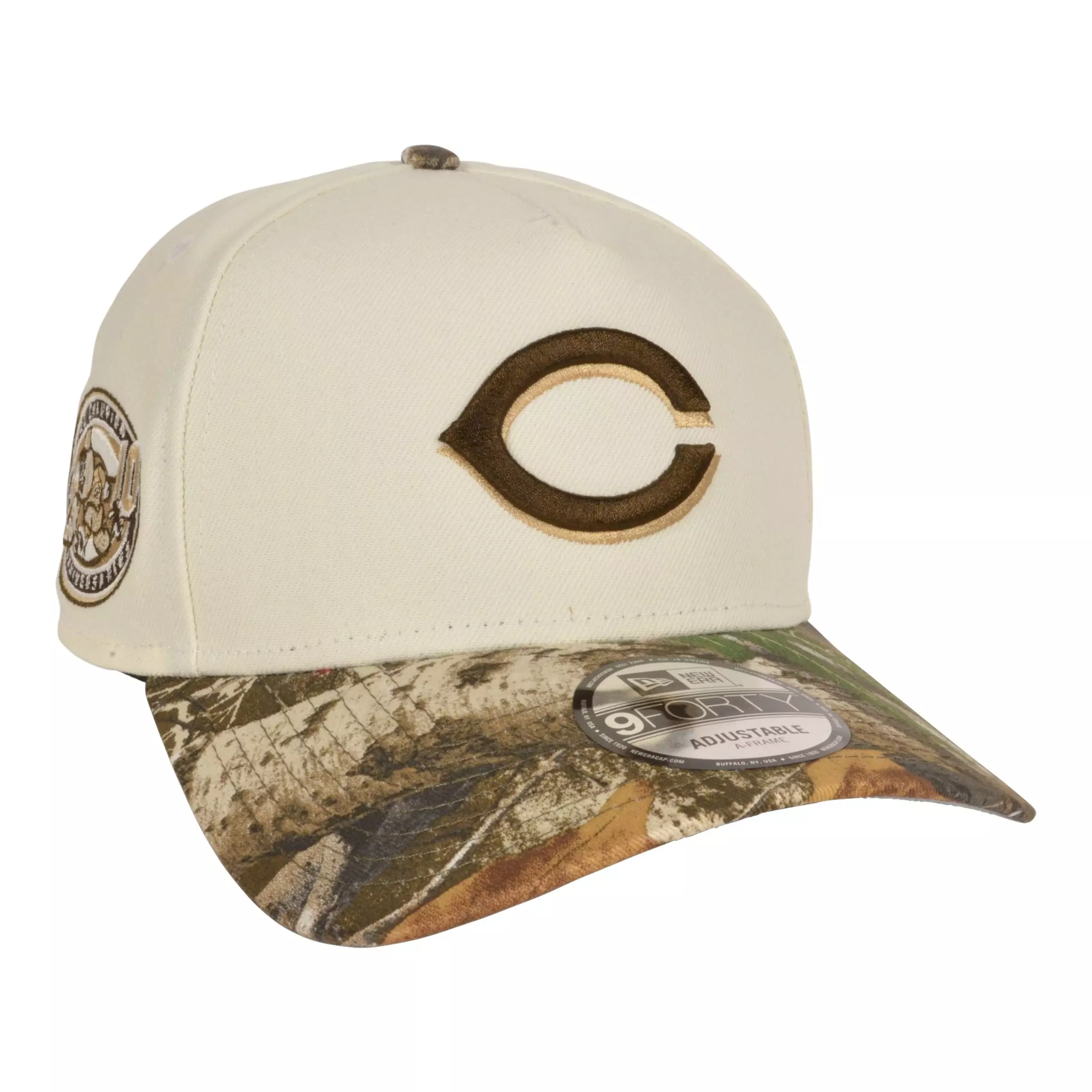 New Era Cincinnati Reds 9FORTY World Series Anniversary Snapback Hat-Cream/Camo - CREAM