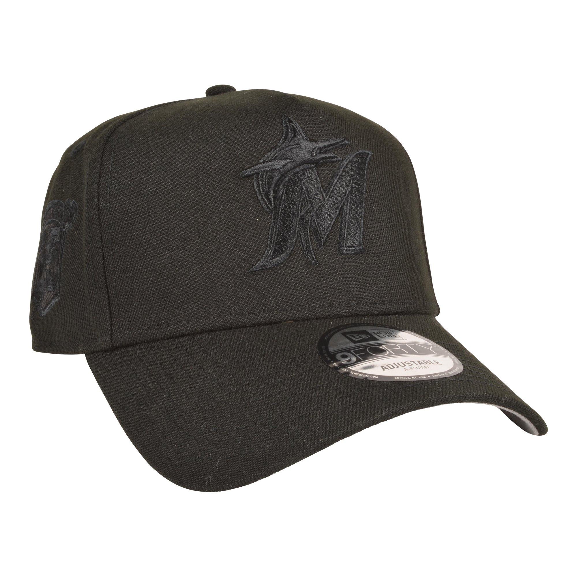 New Era Miami Marlins 9FORTY Black Snapback Hat